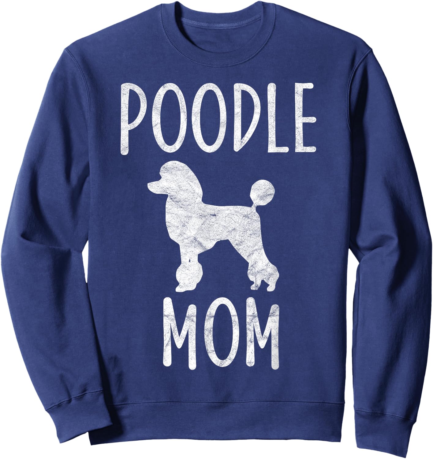 Vintage Poodle Mom Gift Dog Owner Poodle Mother Women Girls Kids Sweatshirt - Sweatshirt | Navy