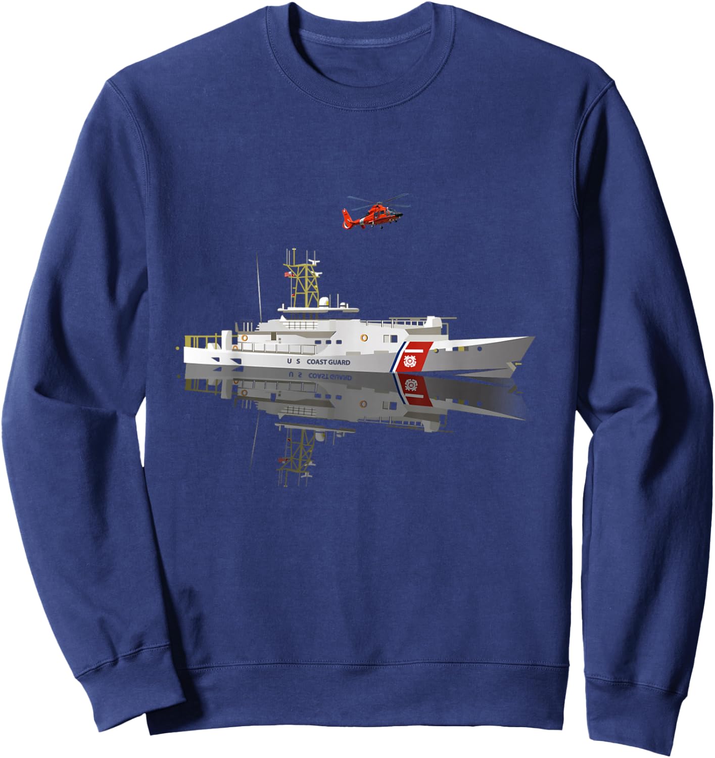U.S Coastguard Coast Guard Veteran Flag USCG Veterans Day Sweatshirt - Sweatshirt | Navy