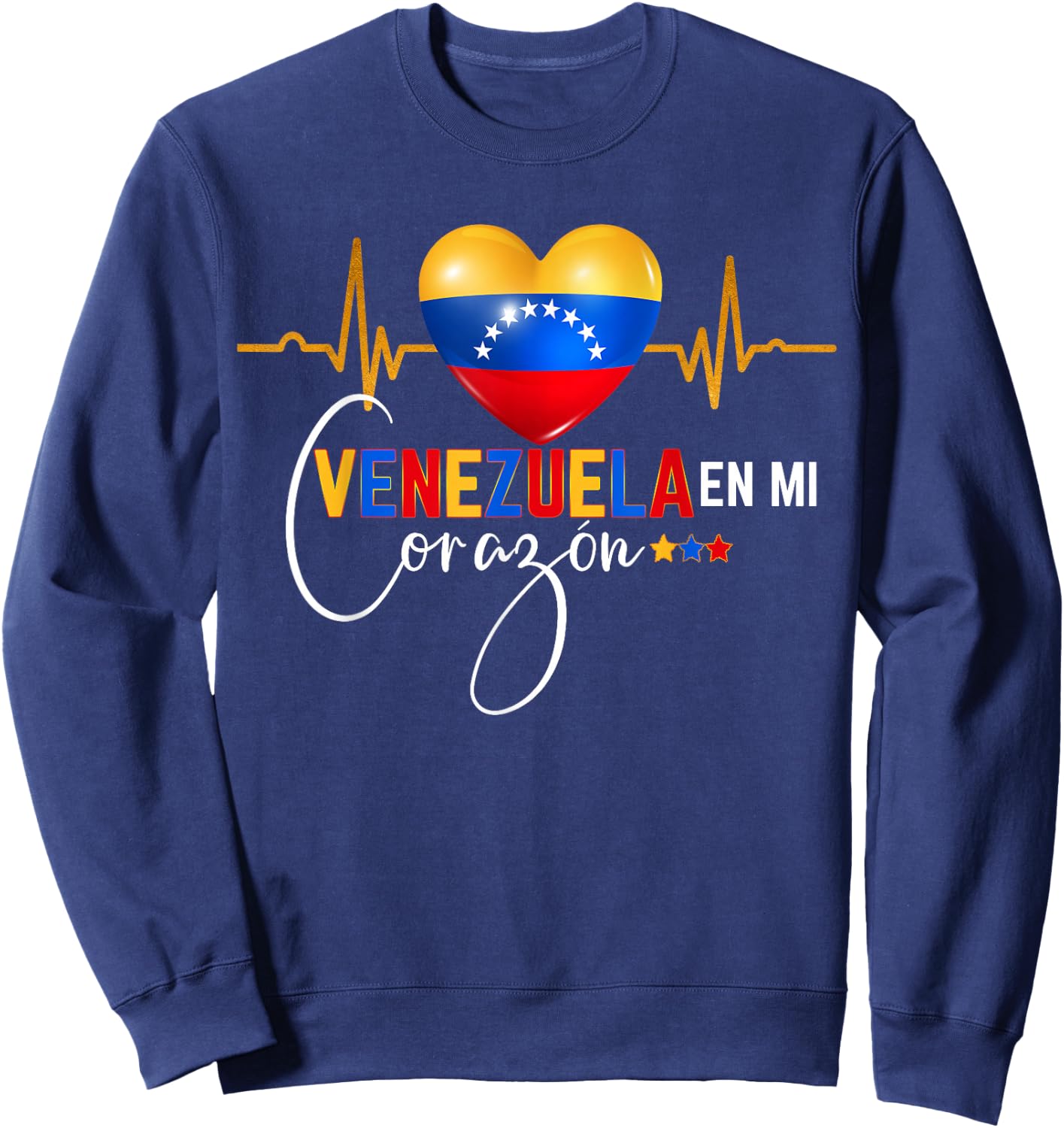 Venezuela en el Corazon Venezuelan Pride Small Sweatshirt - Sweatshirt | Navy