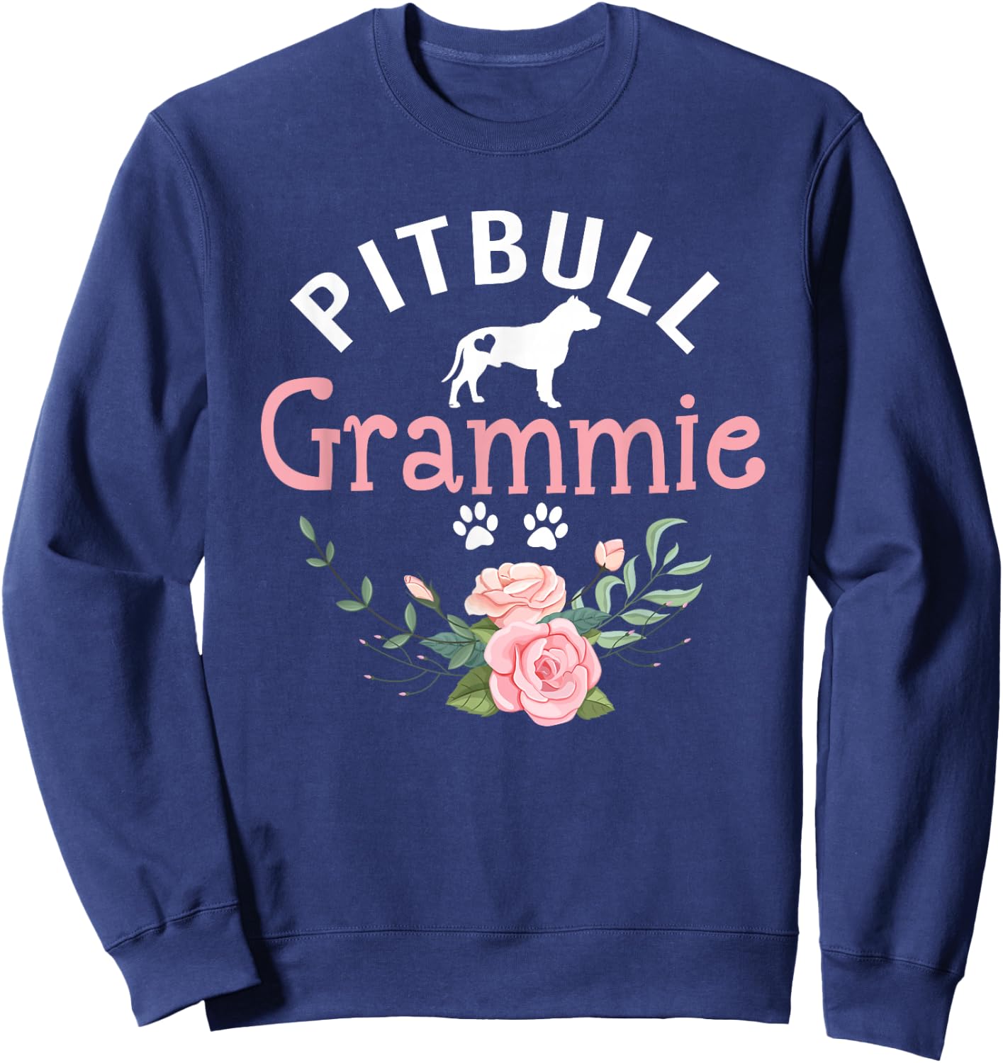 Pitbull Grammie Dog Gifts Grandma Pit Bull Dog Lovers Owners Sweatshirt - Sweatshirt | Navy