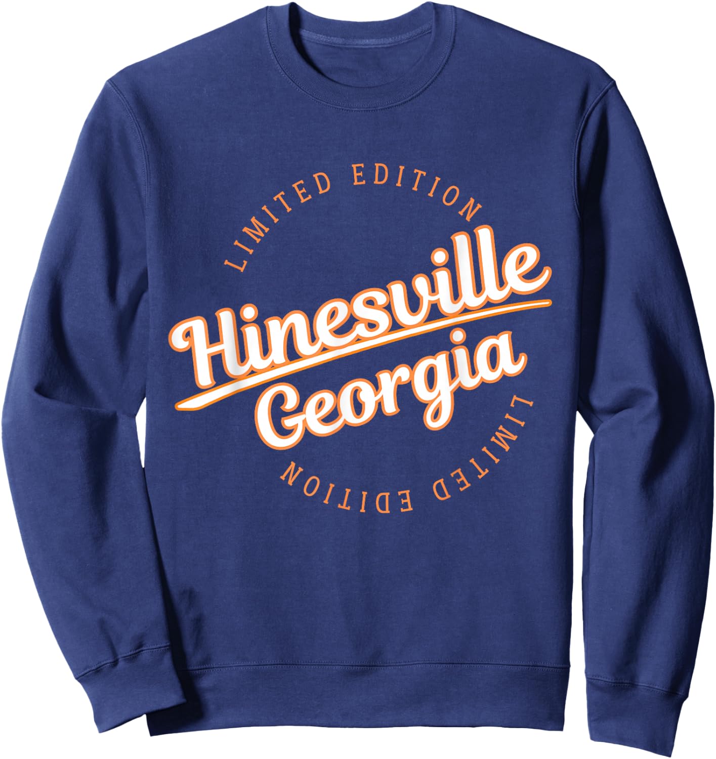Retro Athletic Hinesville GA Apparel Sweatshirt - Sweatshirt | Navy