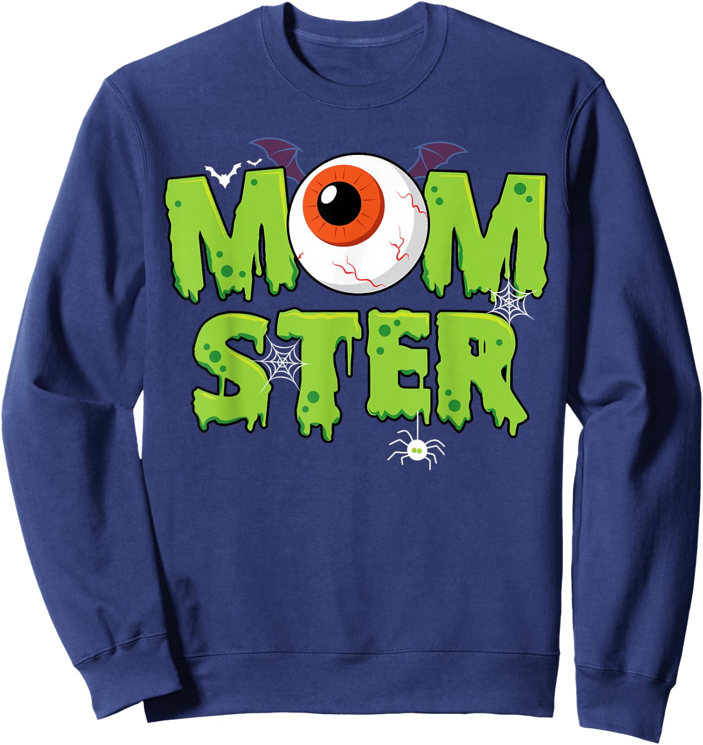 Retro Mom Momster Mother Halloween Costume Family matching Sweatshirt - Sweatshirt | Navy