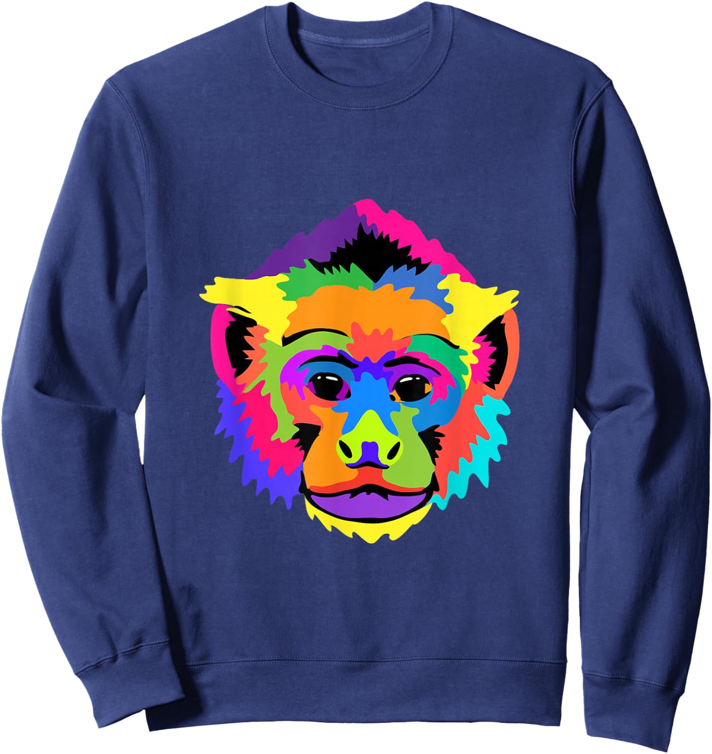 Pop Art Capuchin Monkey Sweatshirt - Sweatshirt | Navy