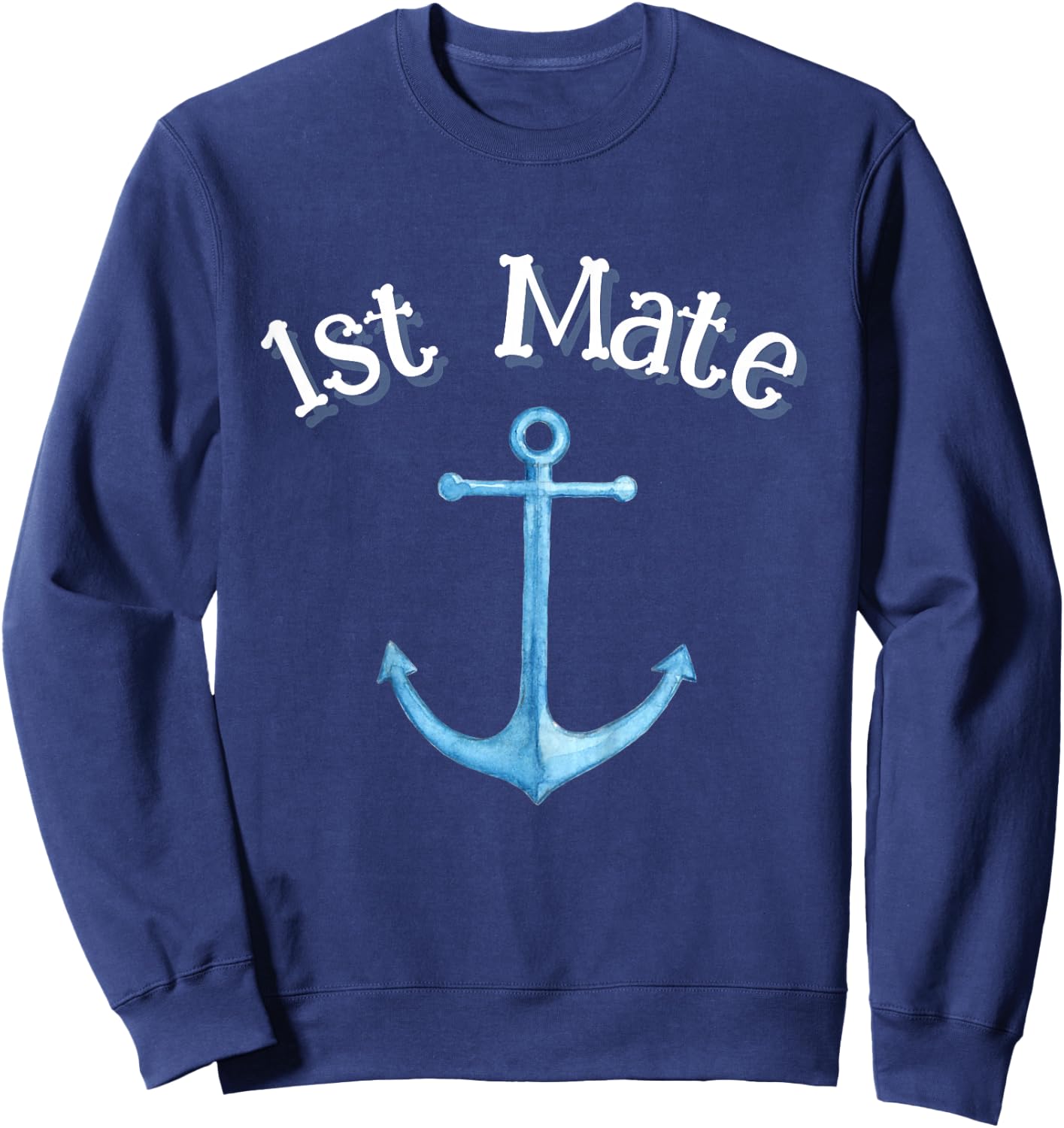 Boating Outfit for Kids Cute Boys Girls First Mate Captain Sweatshirt - Sweatshirt | Navy