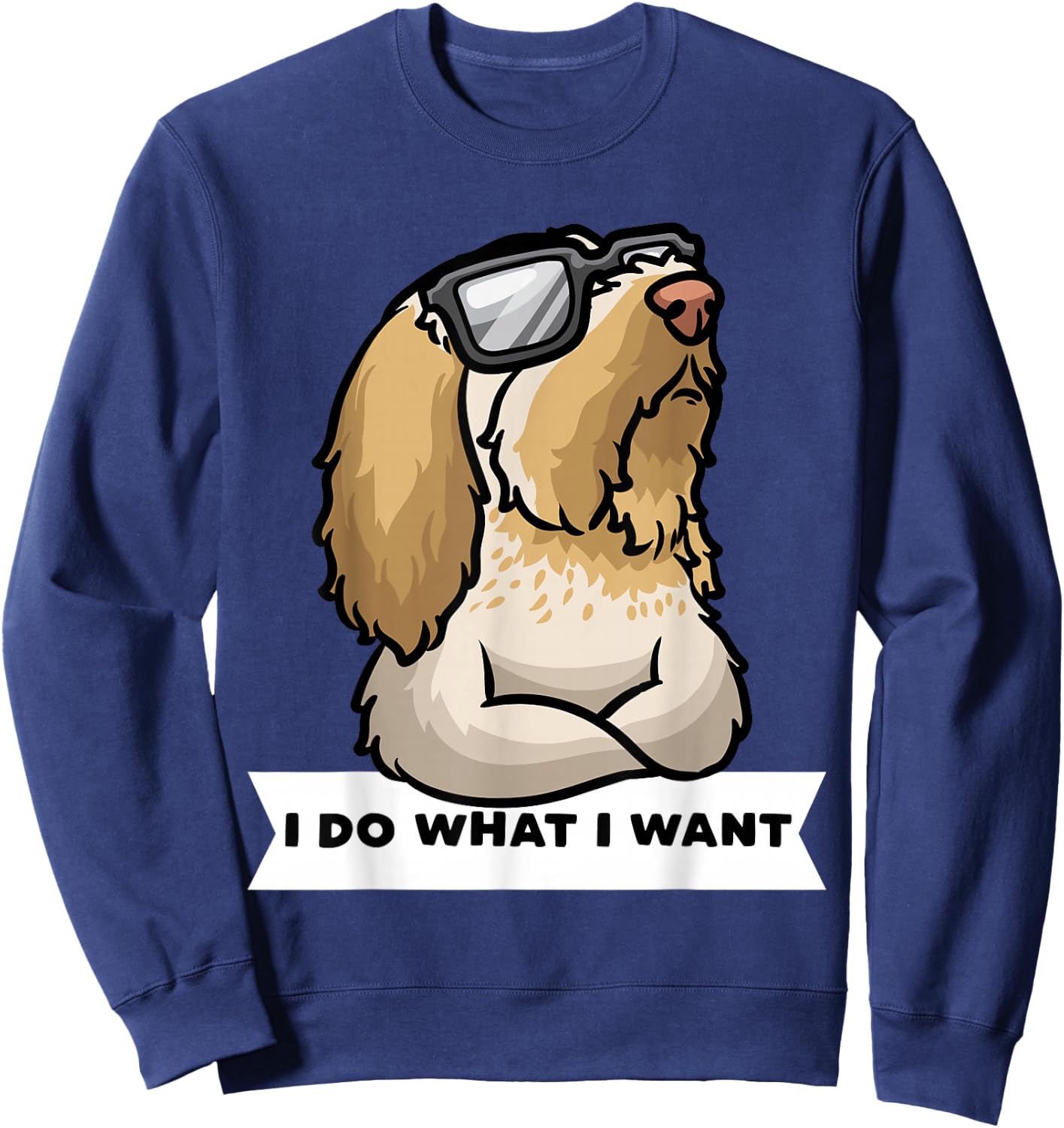 Spinone Italiano Stubborn Dog Italian Spinone Bracco Spinoso Sweatshirt - Sweatshirt | Navy