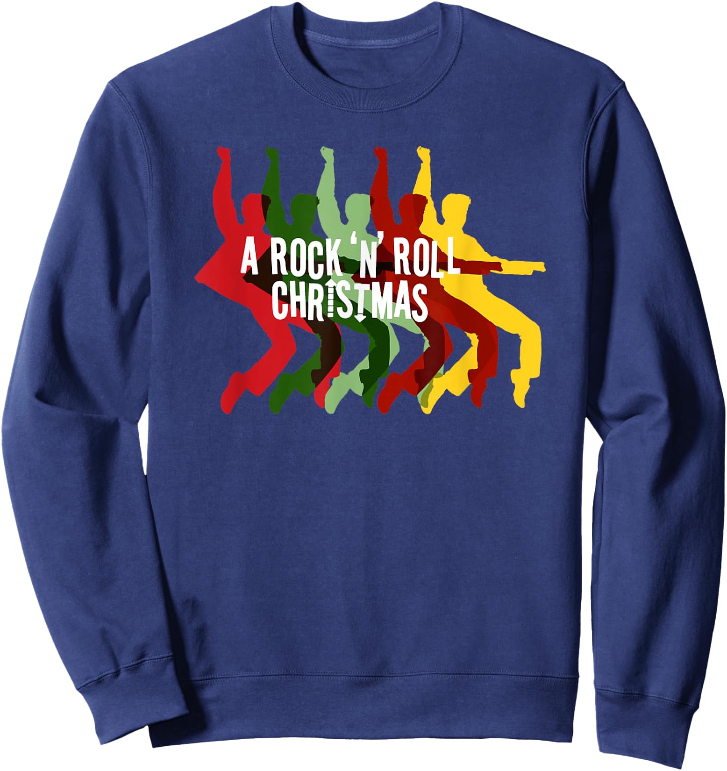 Elvis Presley Official A Rock 'N' Roll Christmas Sweatshirt - Sweatshirt | Navy