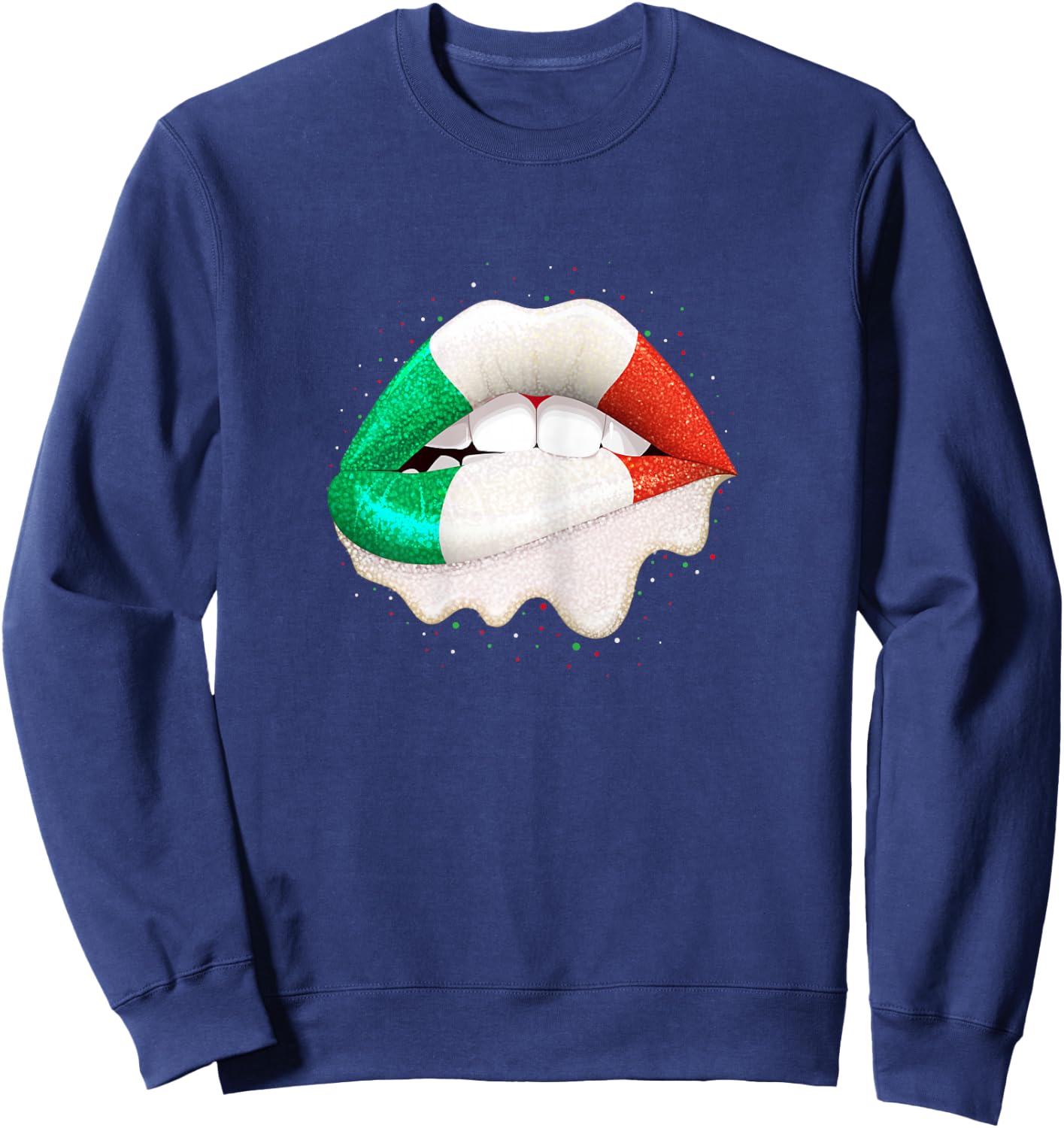 Italian Shirt Women Girls Italy Italian Flag Sweatshirt - Sweatshirt | Navy