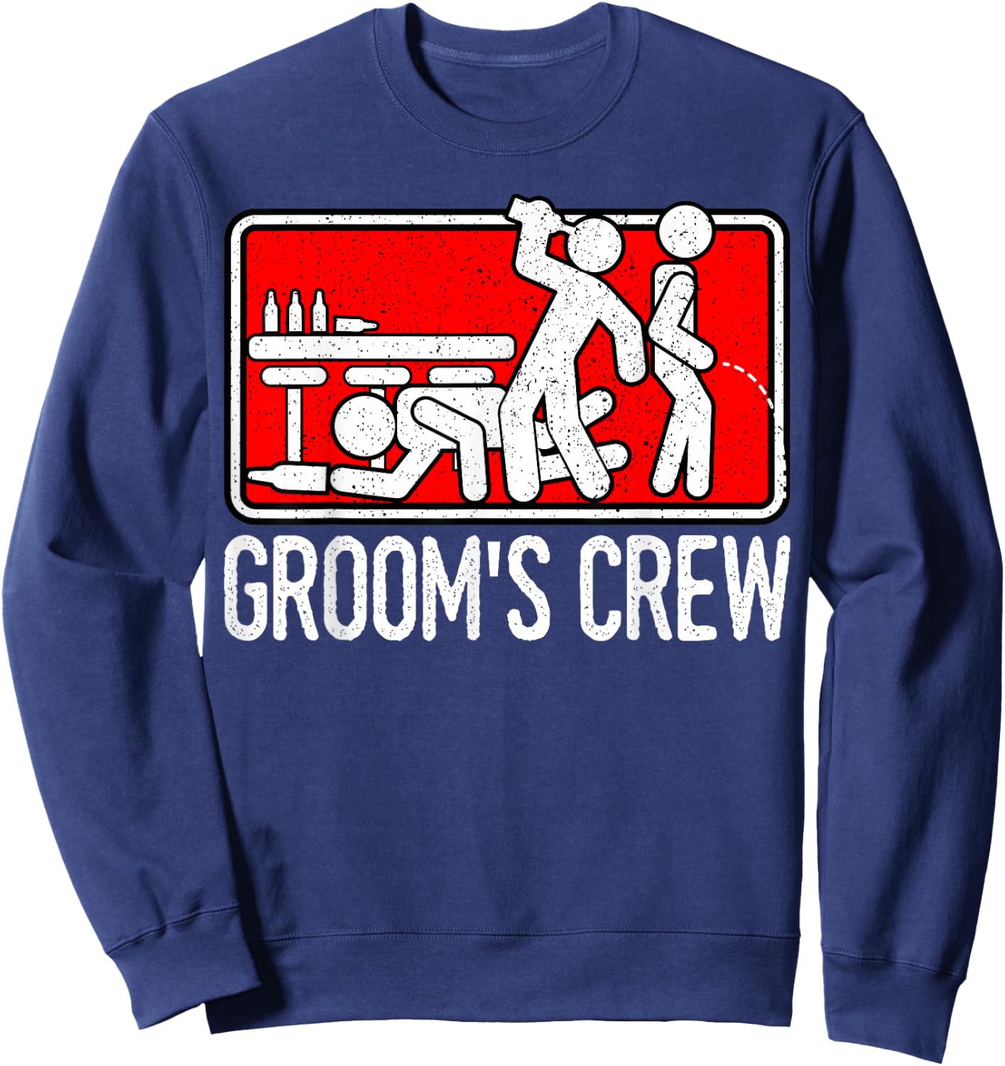 Groom's Crew Groomsmen Husband Marriage Sweatshirt - Sweatshirt | Navy