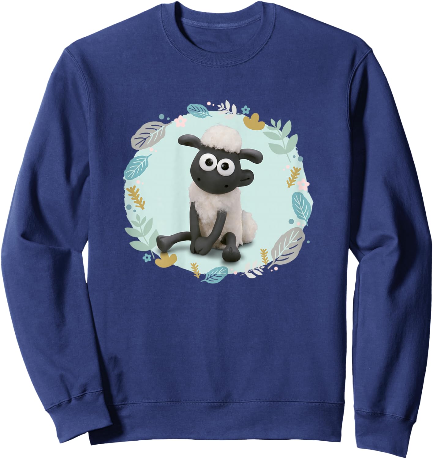 Shaun the Sheep: Baby Shaun in the Leaves Sweatshirt - Sweatshirt | Navy