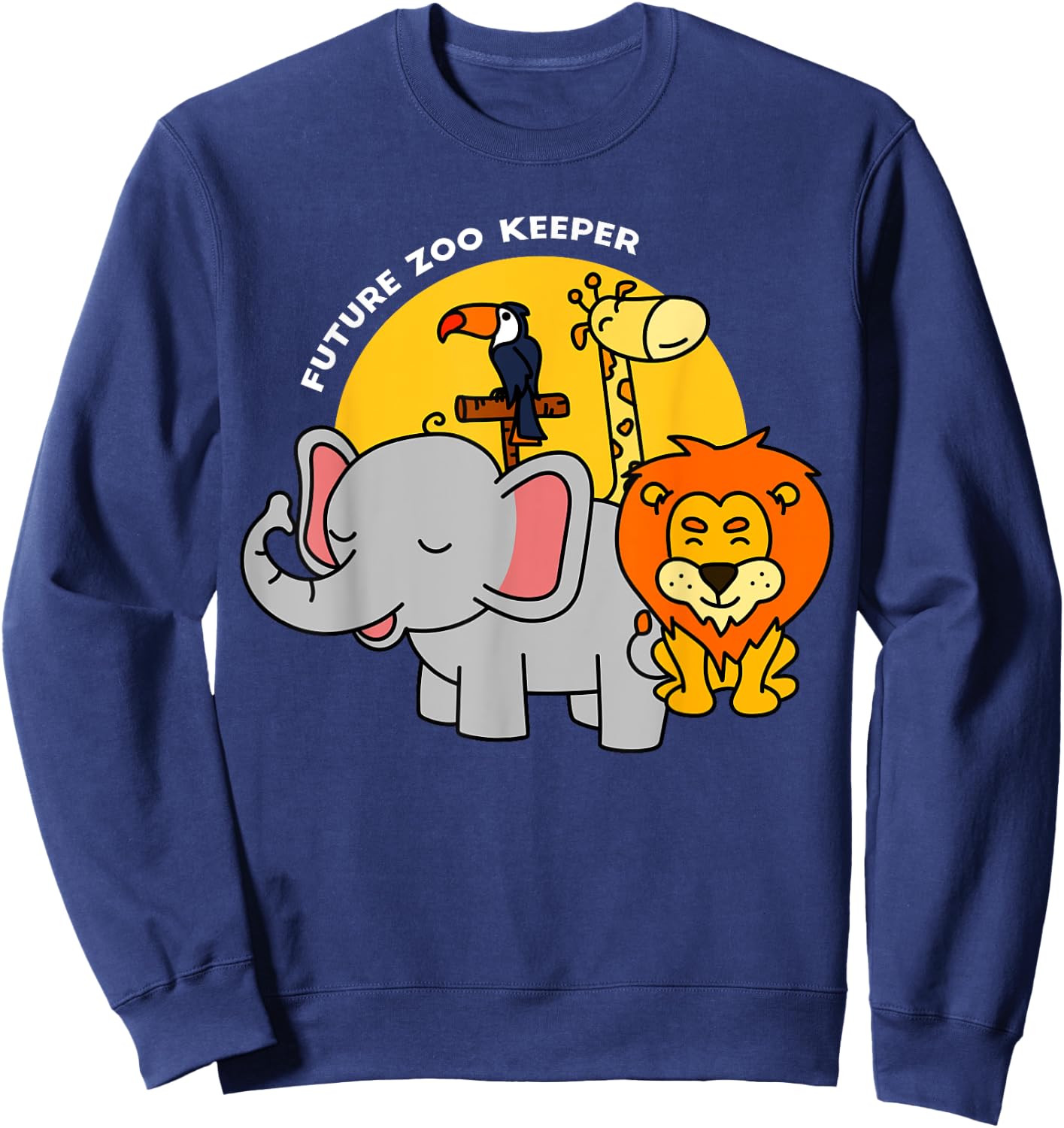 Future Zoo Keeper African Safari Boys Girls Shirt Gift Sweatshirt - Sweatshirt | Navy