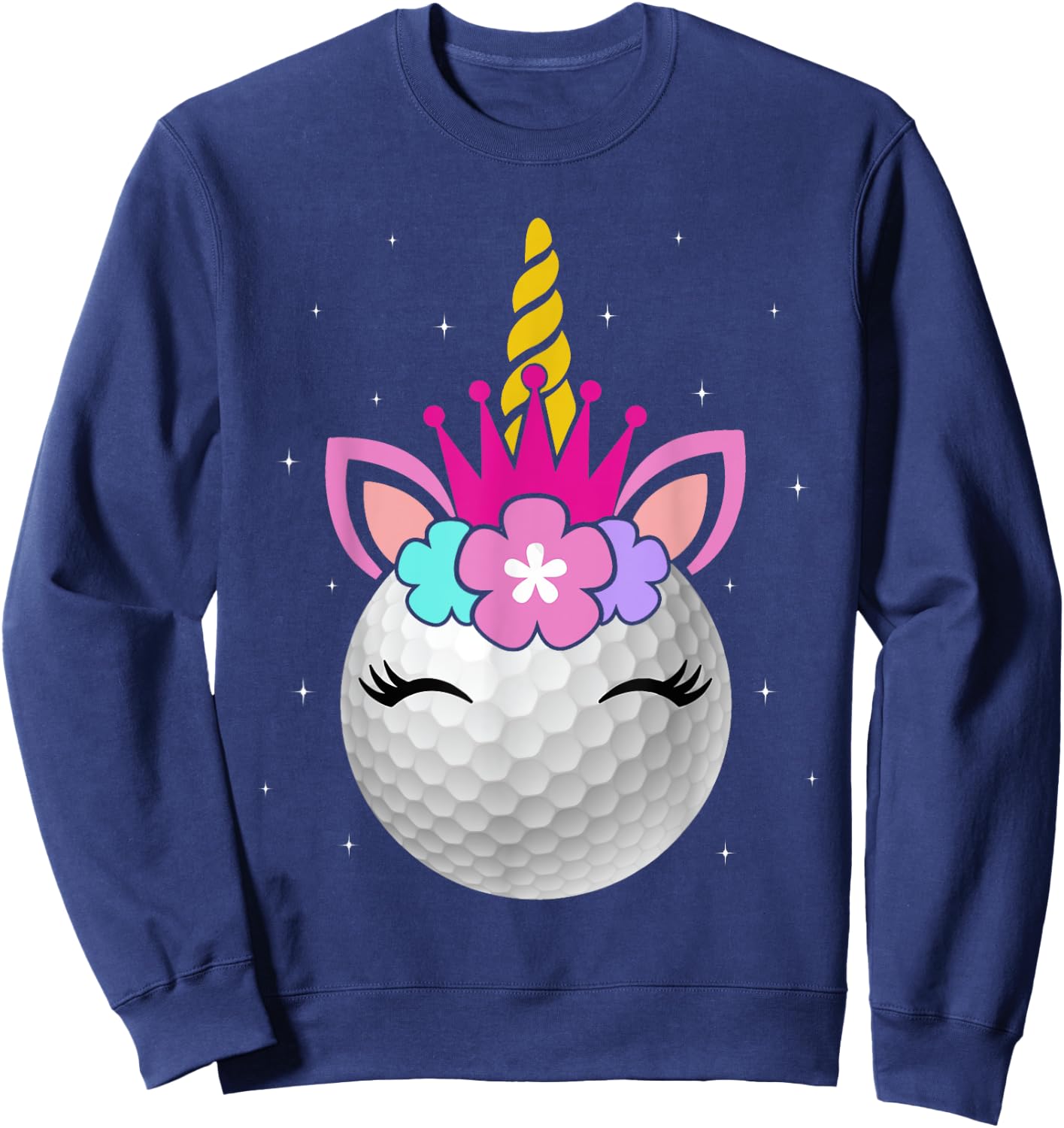 Golf Unicorn Funny Unicorn Golf Sports Player Kids Sweatshirt - Sweatshirt | Navy