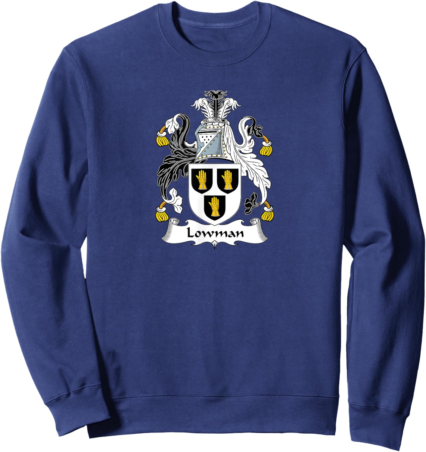 Lowman Coat of Arms - Family Crest Sweatshirt - Sweatshirt | Navy