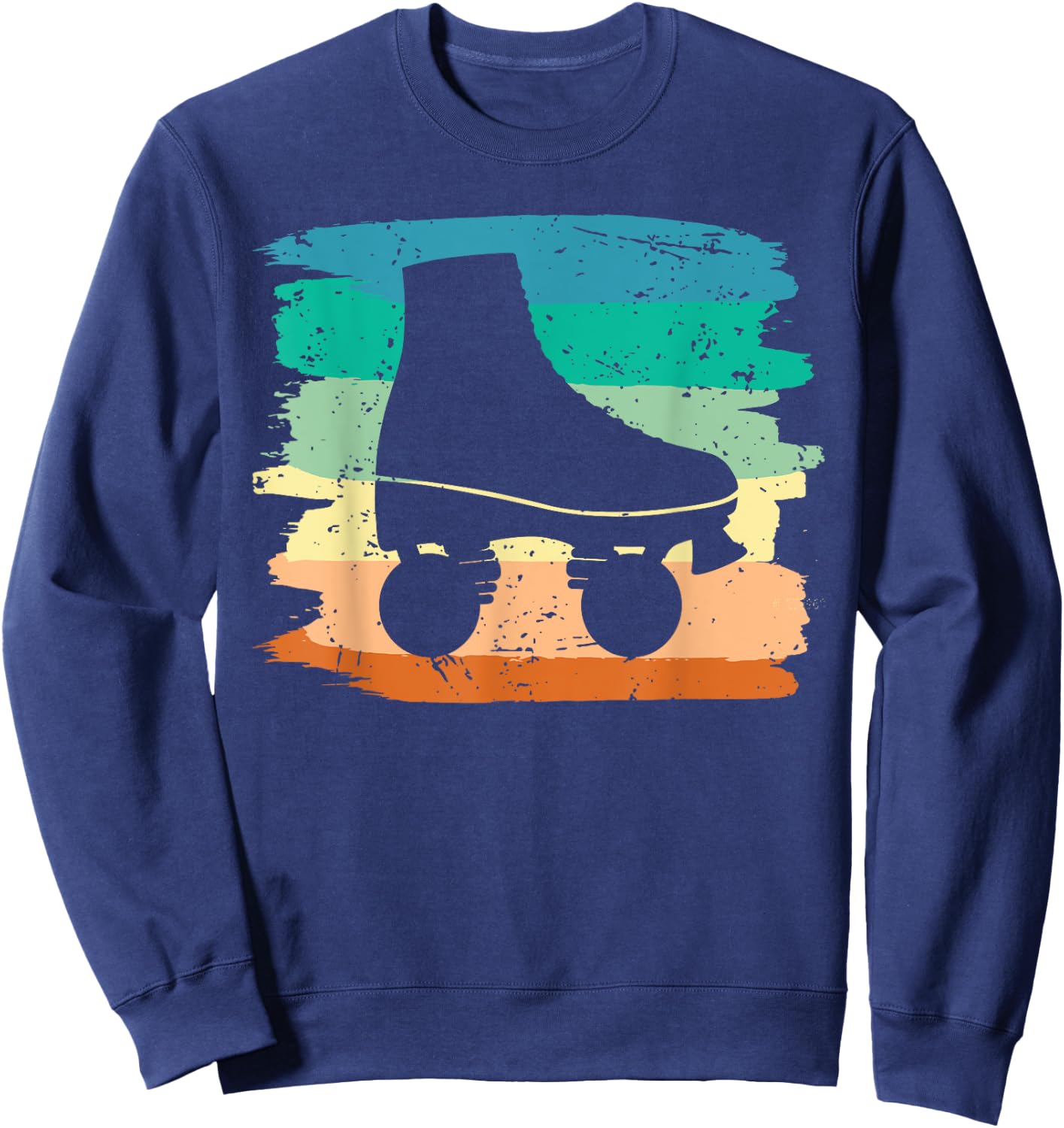 Roller Skating Art Men Women 80s Roller Derby Rollerskate Sweatshirt - Sweatshirt | Navy