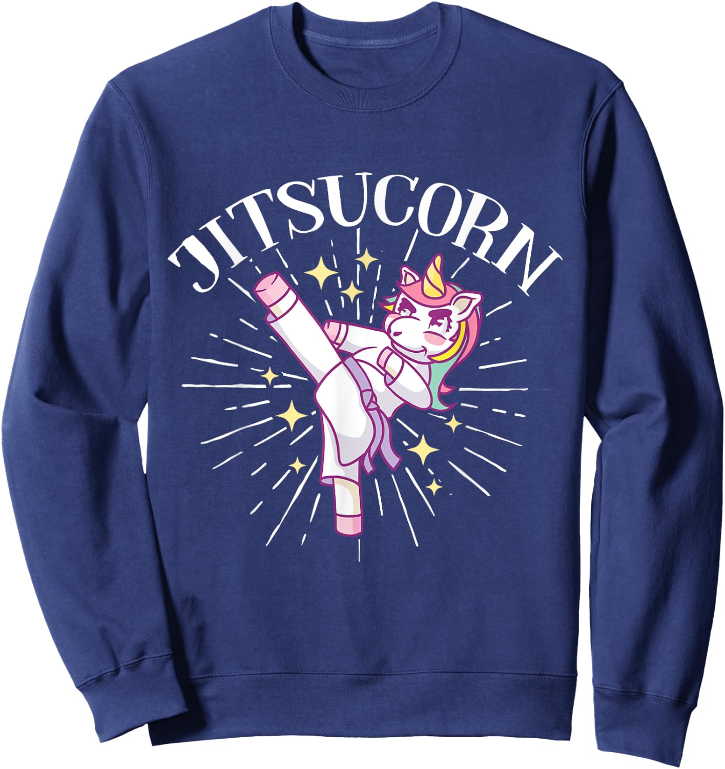 Brazilian Jiu Jitsu MMA Bjj Hugger Unicorn Jitsucorn Sweatshirt - Sweatshirt | Navy