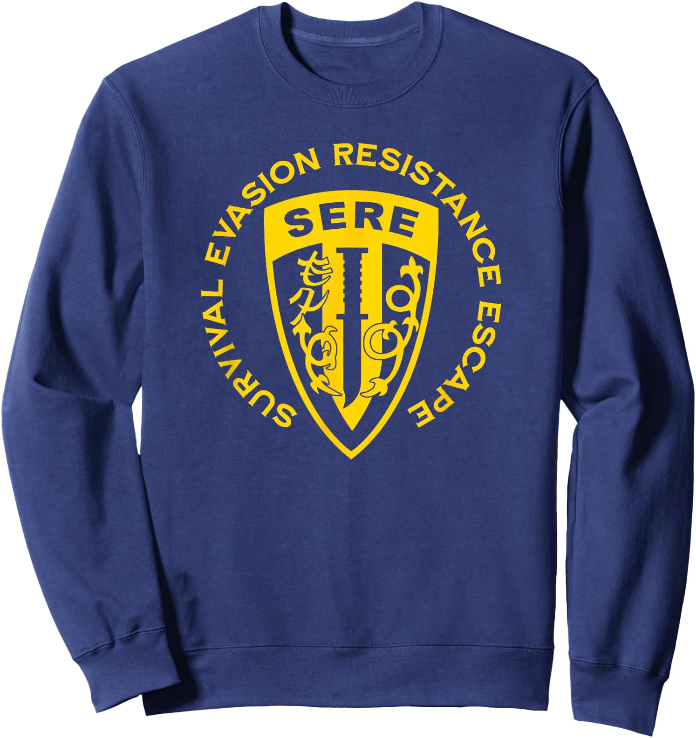 SERE Survival Evasion Resistance Escape School Design Sweatshirt - Sweatshirt | Navy