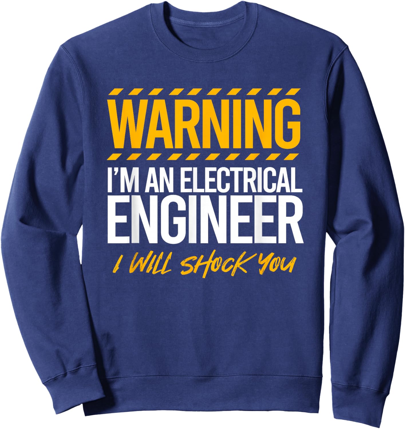 Electrical Engineer Electrician Black , -Adults, Small, Short Sleeve, Classic Fit, Cotton 60% Polyester 40% Sweatshirt - Sweatshirt | Navy