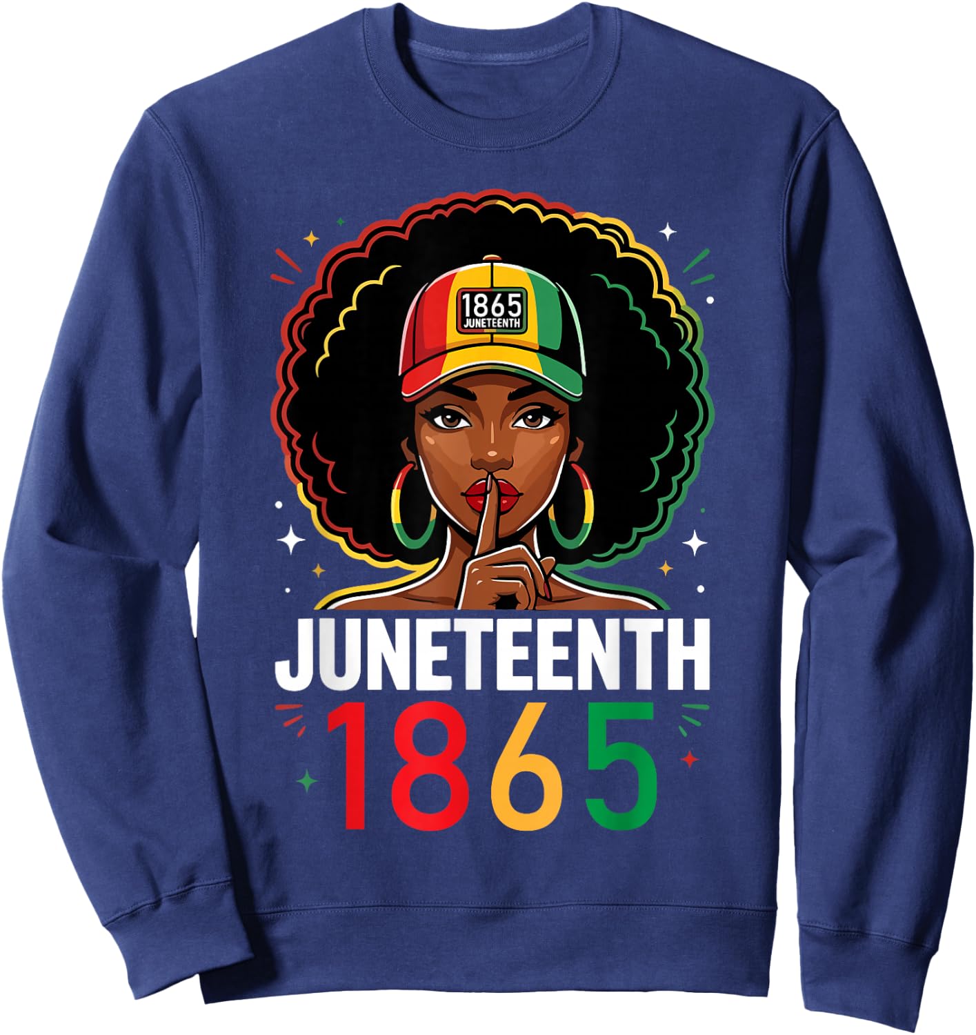 Juneteenth Black American 1865 Juneteenth Women Sweatshirt - Sweatshirt | Navy
