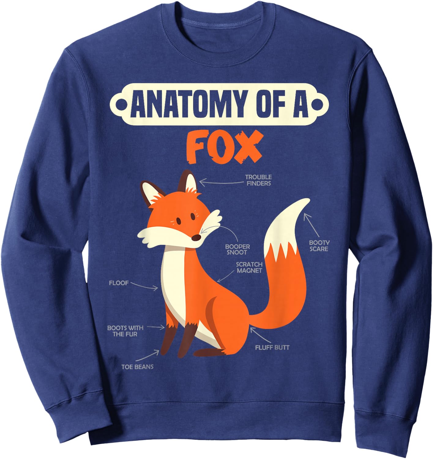 Anatomy of a fox Sweatshirt - Sweatshirt | Navy
