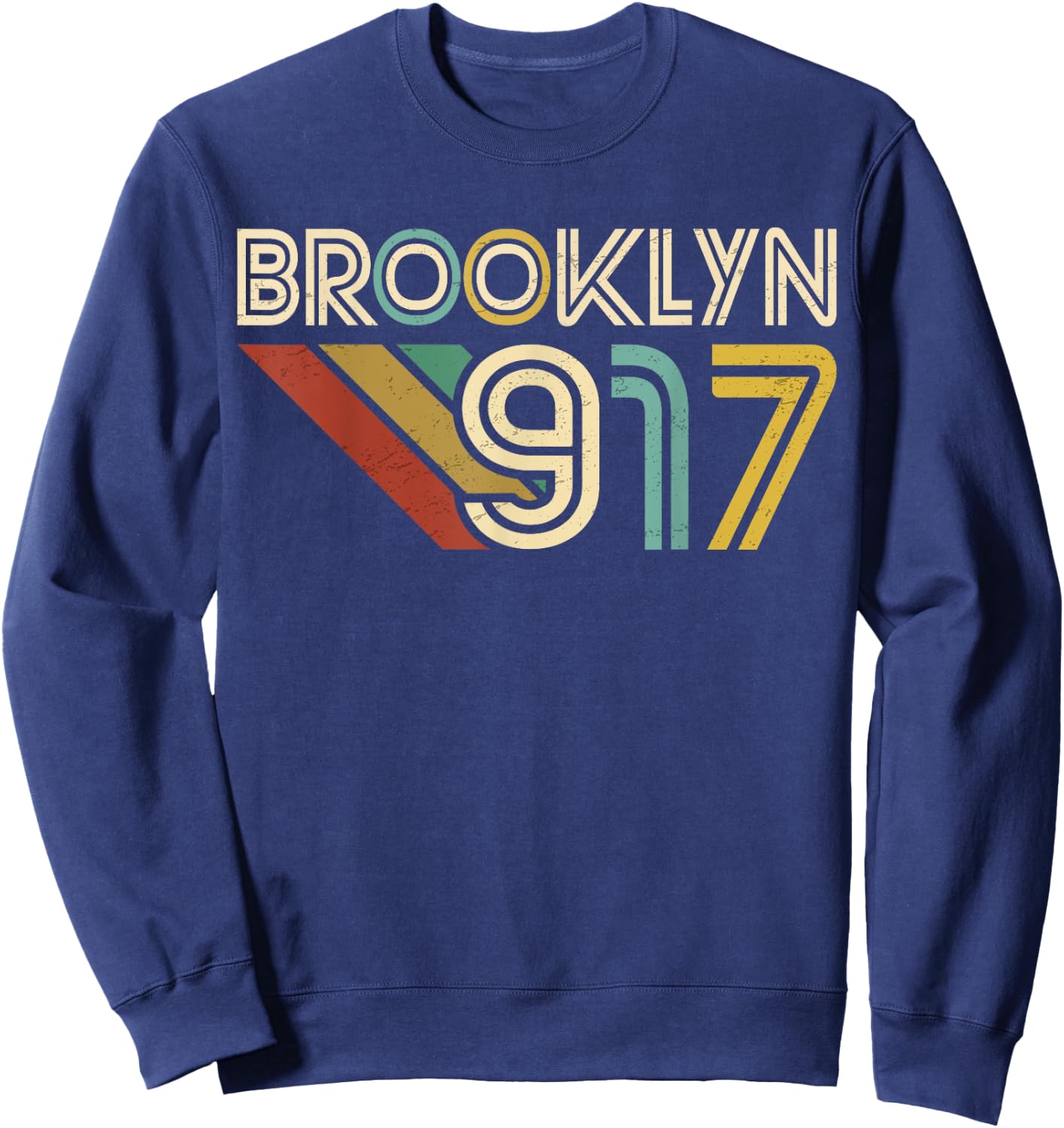 Brooklyn 917 New York City State Area Code, Vintage Brooklyn Sweatshirt - Sweatshirt | Navy
