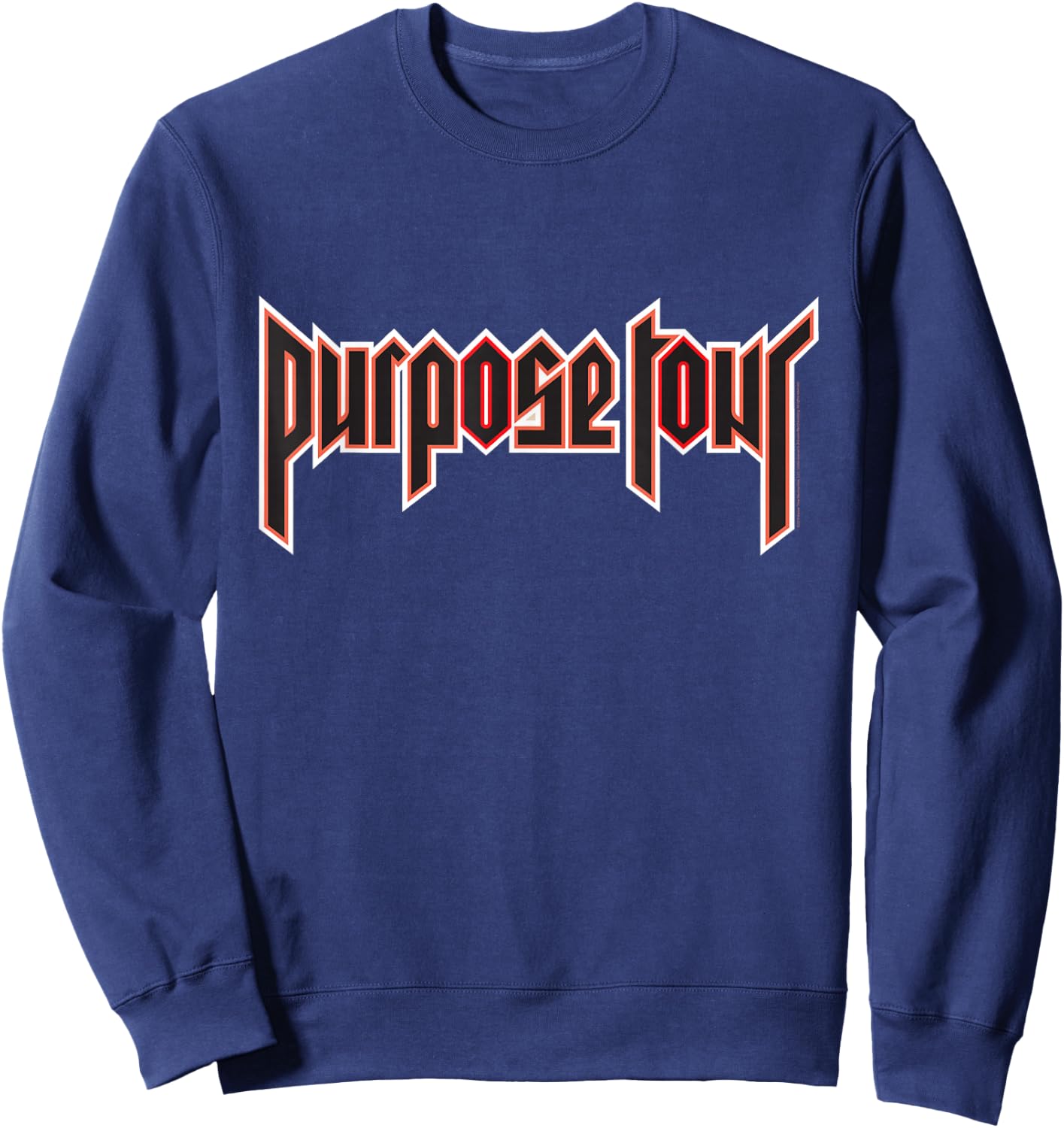 Justin Bieber Official Purpose Tour Logo Sweatshirt - Sweatshirt | Navy