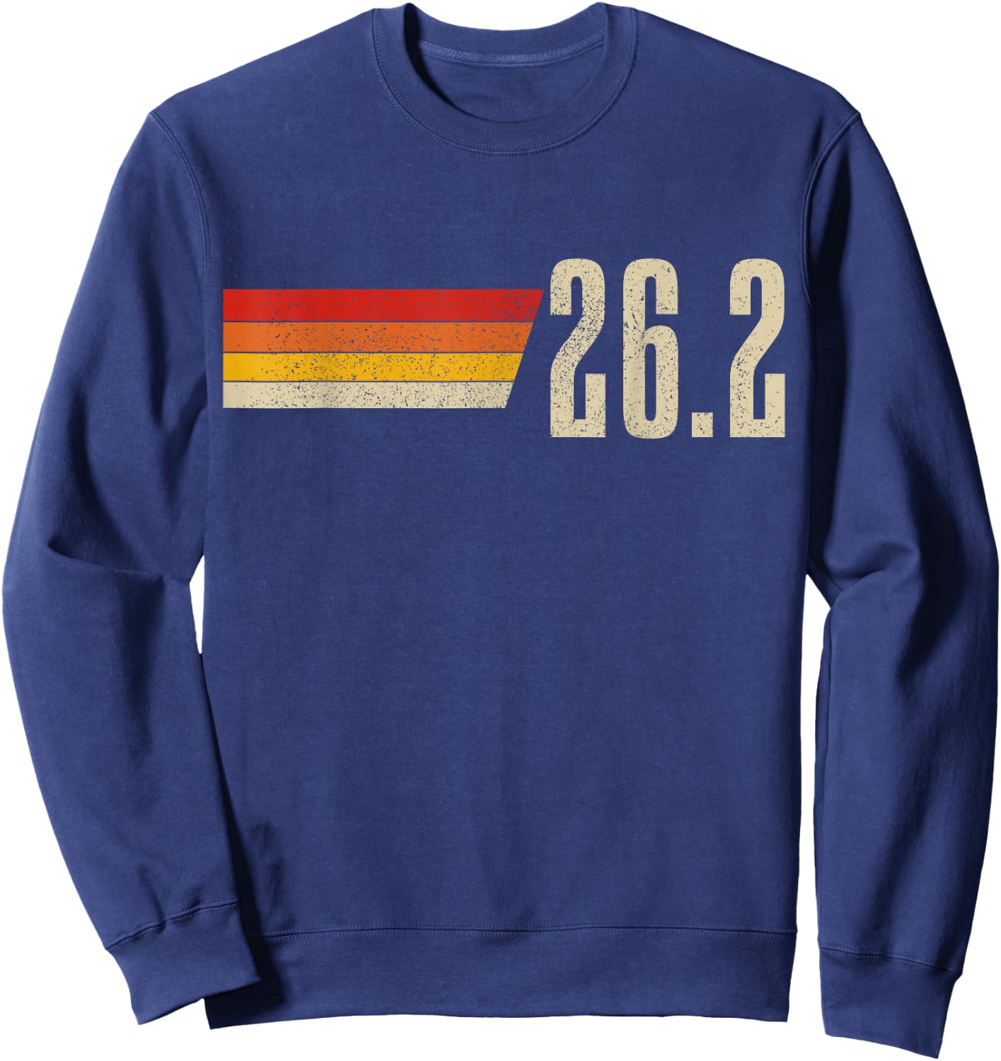Marathon Running Vintage 26.2 Miles Retro Marathon Runner Sweatshirt - Sweatshirt | Navy