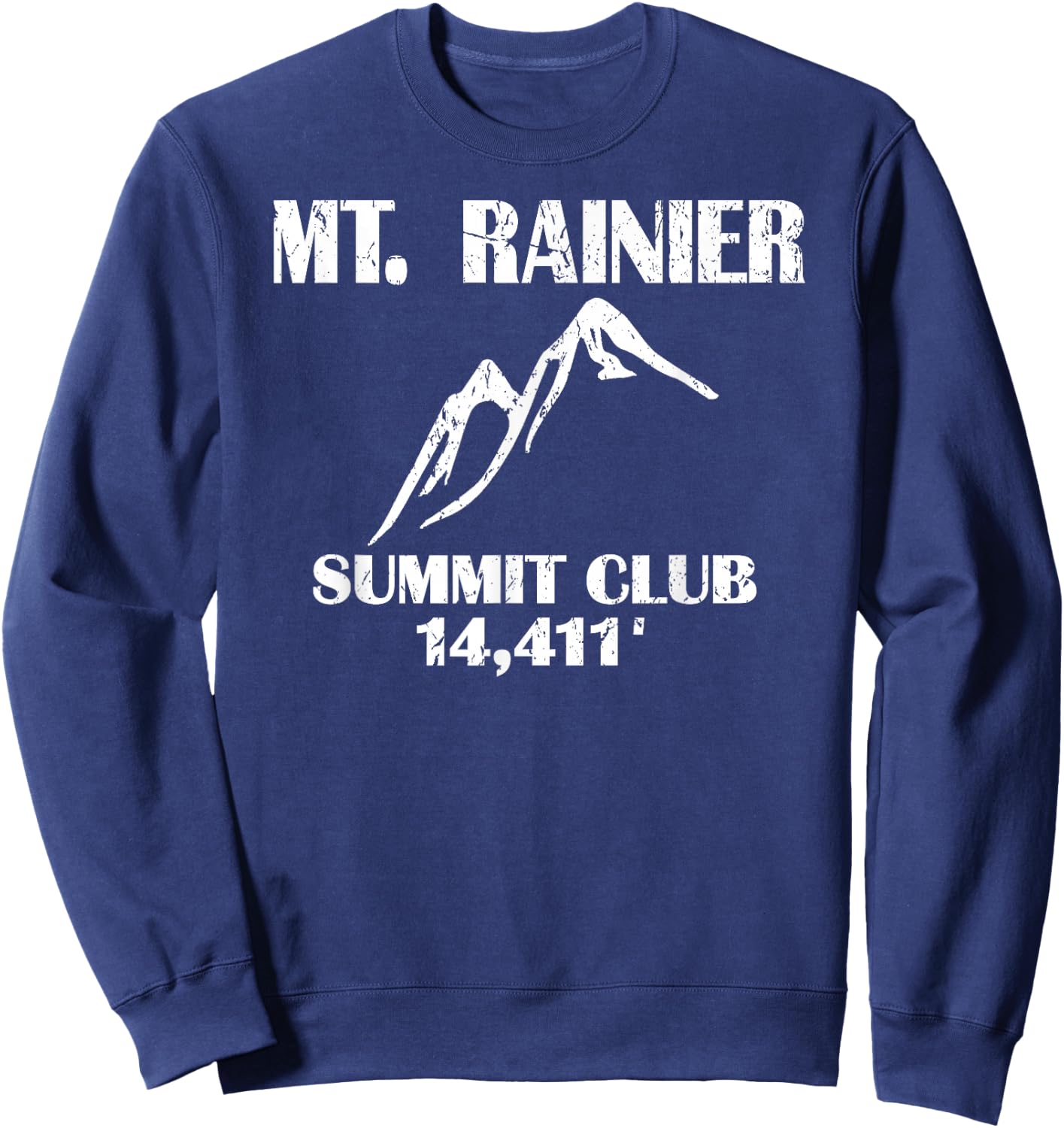 Mt. Rainier Summit Club Elevation - Mount Rainier Sweatshirt - Sweatshirt | Navy