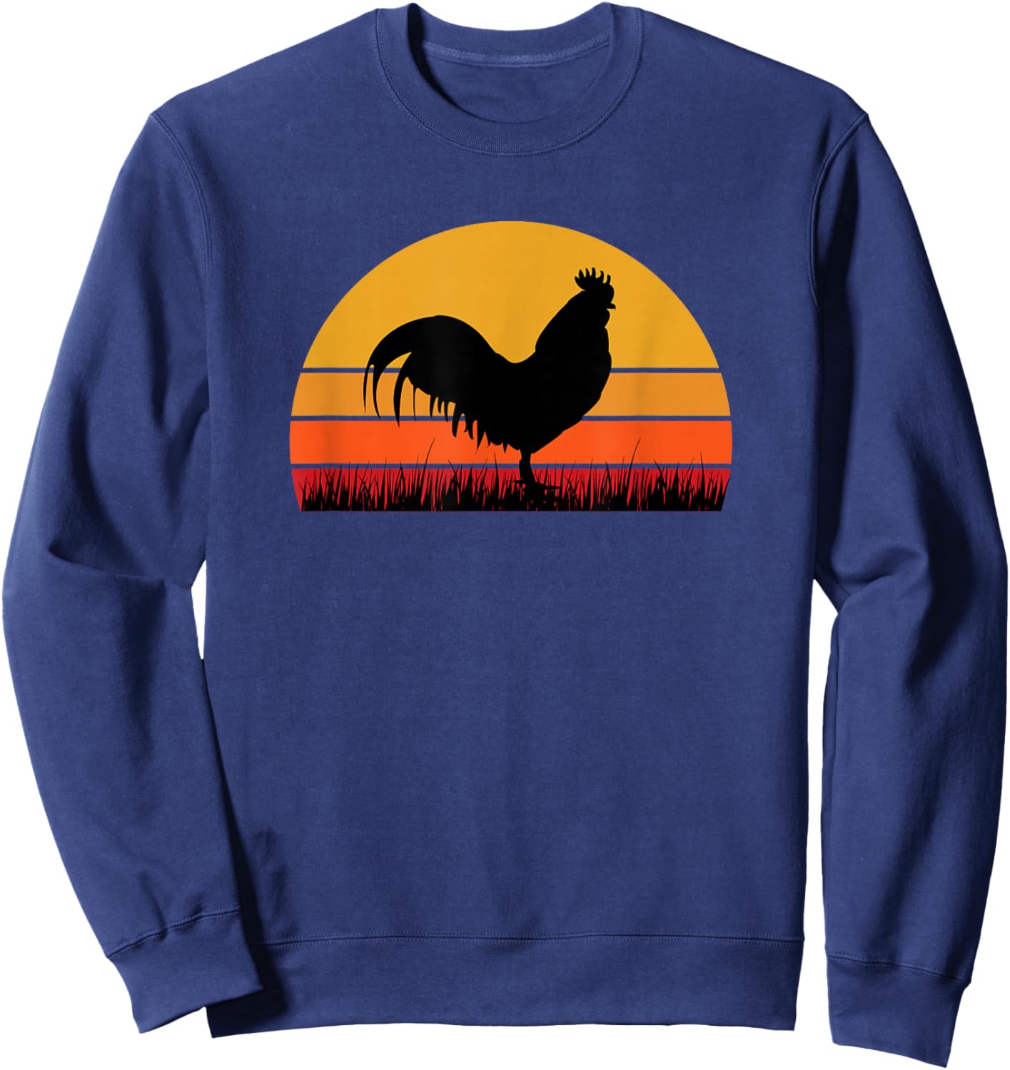 Rooster Chicken - Farm Farming Farmer Backyard Cute Funny Sweatshirt - Sweatshirt | Navy