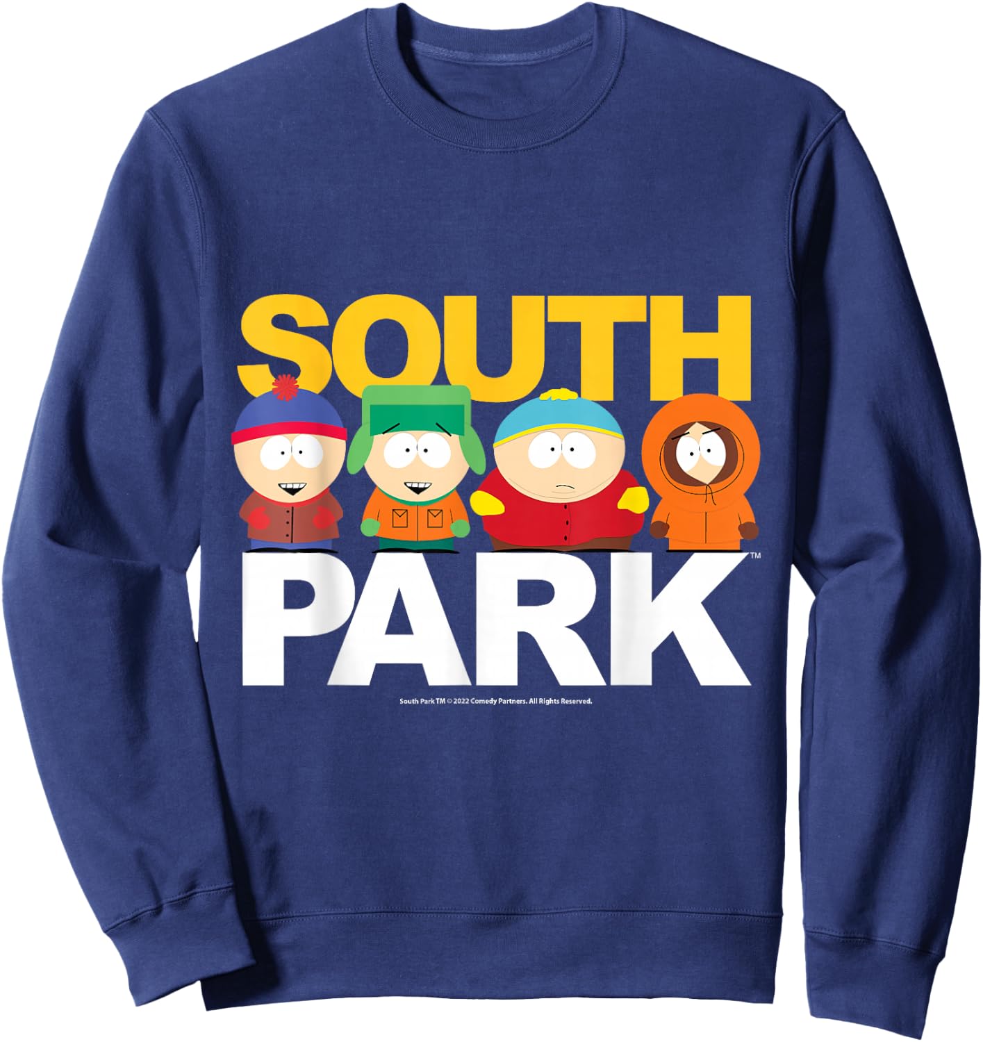 South Park Gang on top of logo Sweatshirt - Sweatshirt | Navy