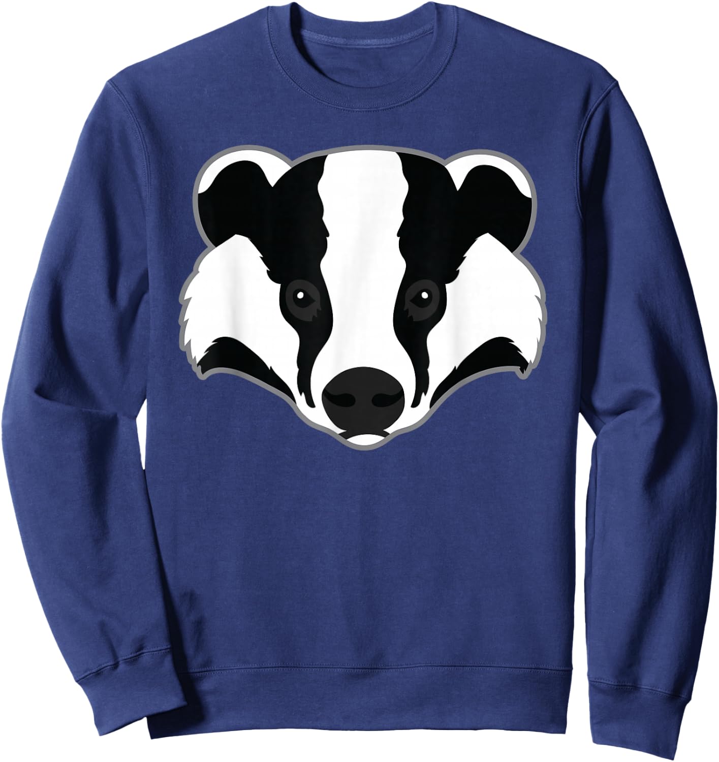 Funny Badger Animal Face Art Clothing Gift Kids Women Sweatshirt - Sweatshirt | Navy