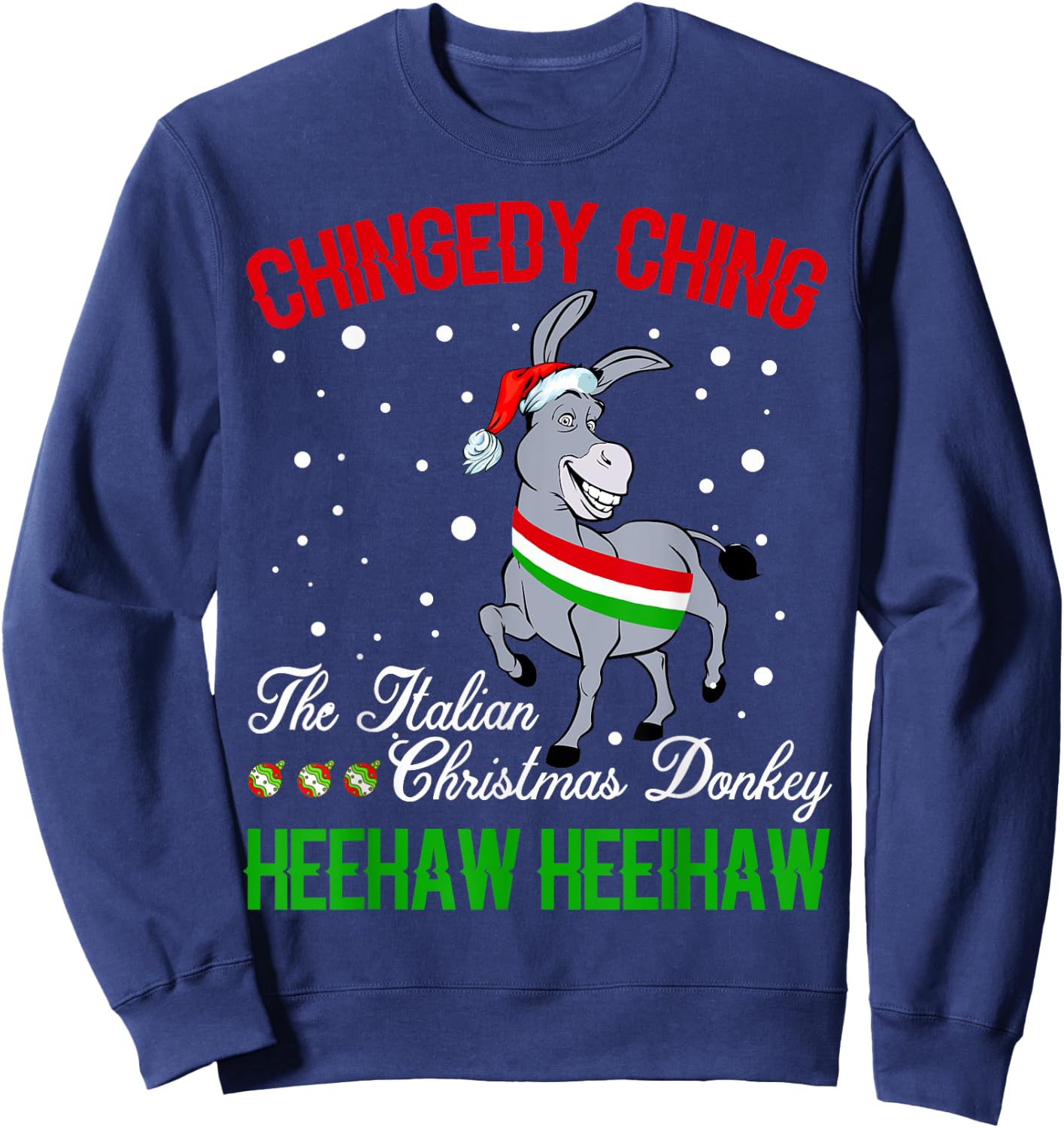 Christmas Donkey Italian Xmas Gifts Women Sweatshirt - Sweatshirt | Navy