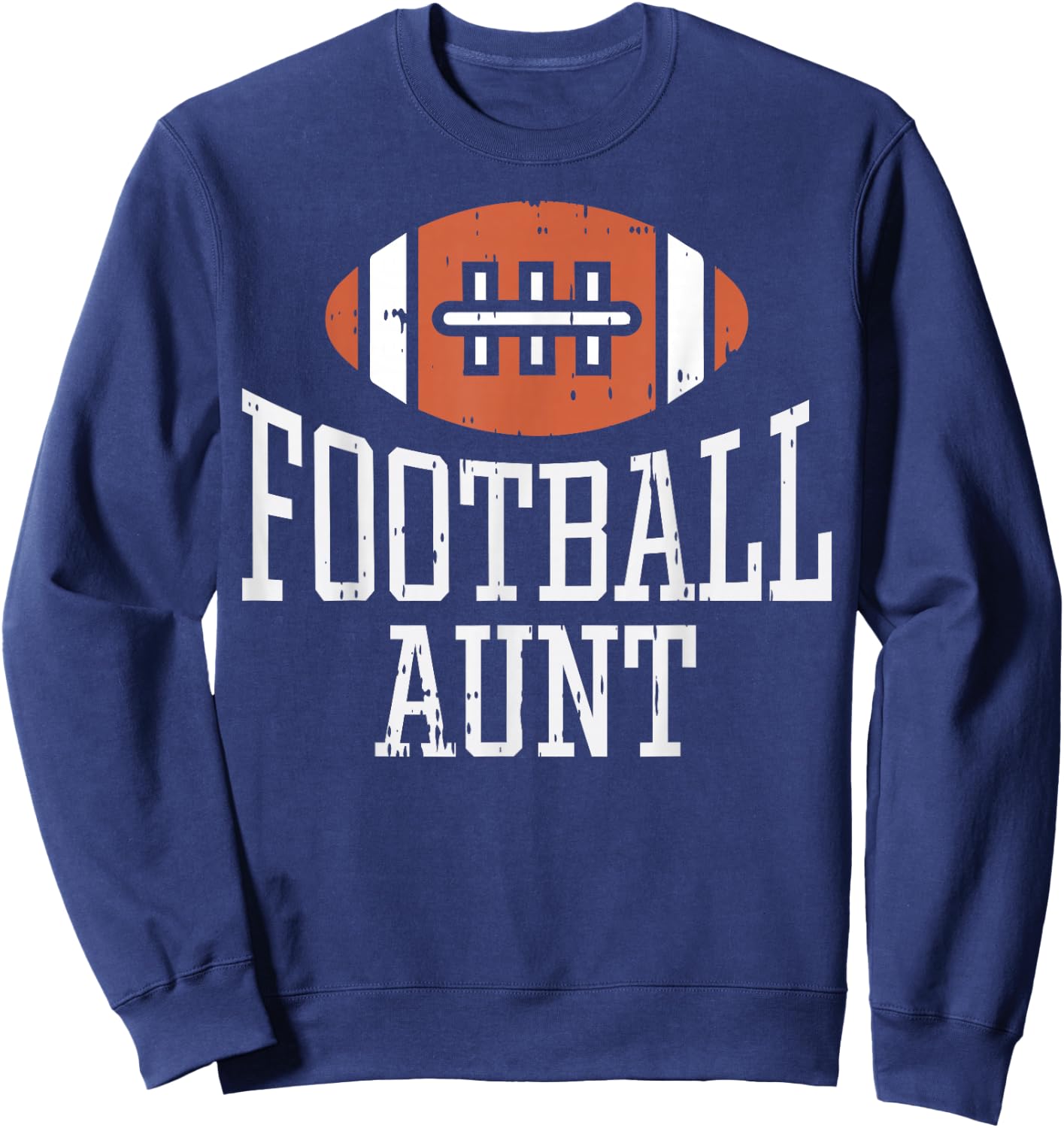 American Football Aunt Vintage Sports Gridiron Game Day Sweatshirt - Sweatshirt | Navy