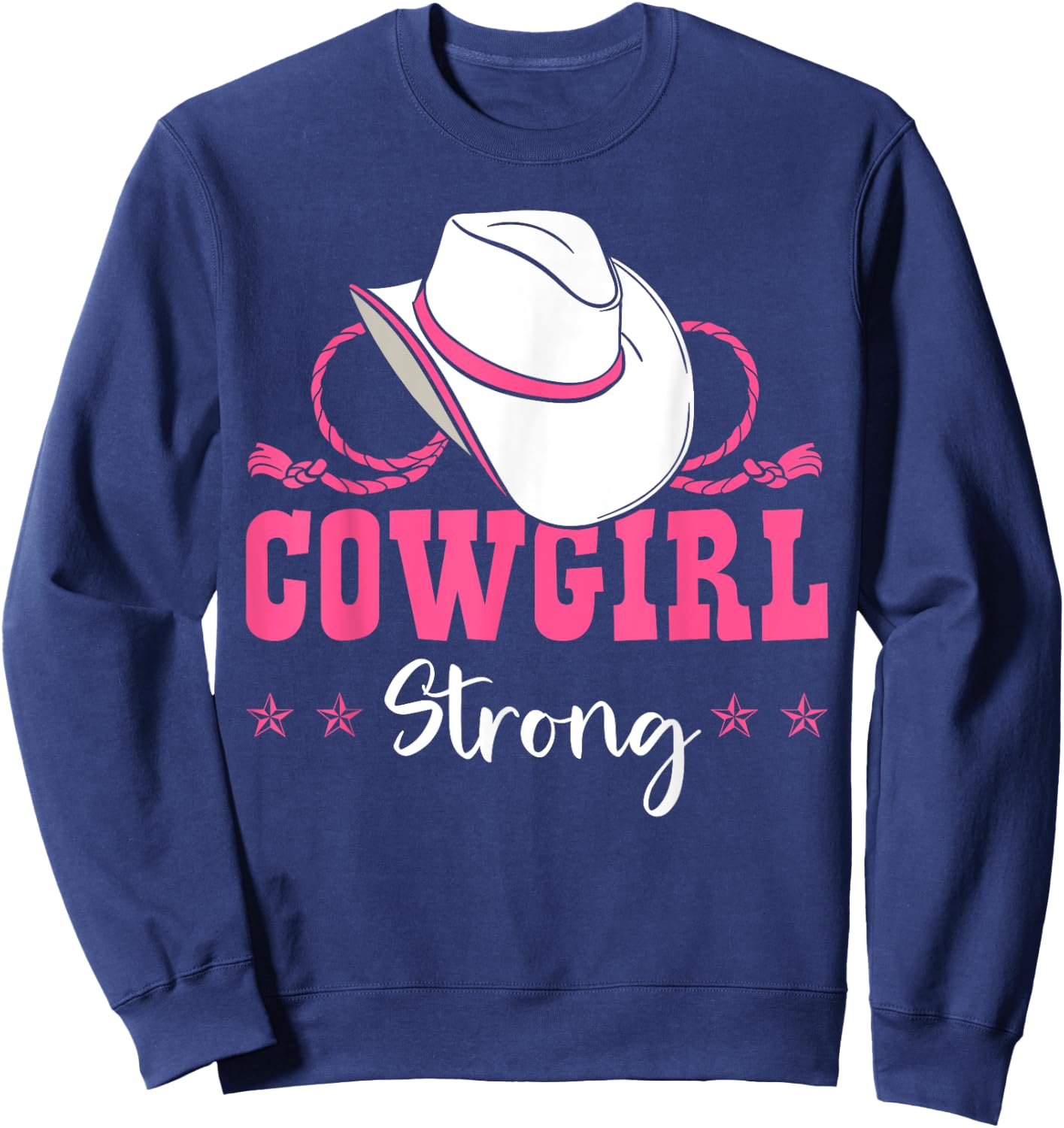 Cowgirl Barrel Racing Roping Horseback Riding Rodeo Sweatshirt - Sweatshirt | Navy