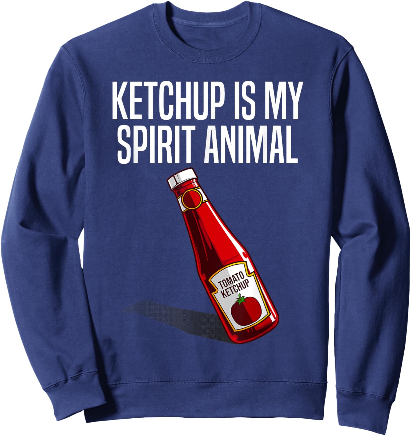 Funny Ketchup Lover Gift Women Kids Tomato Fan Sweatshirt - Sweatshirt | Navy