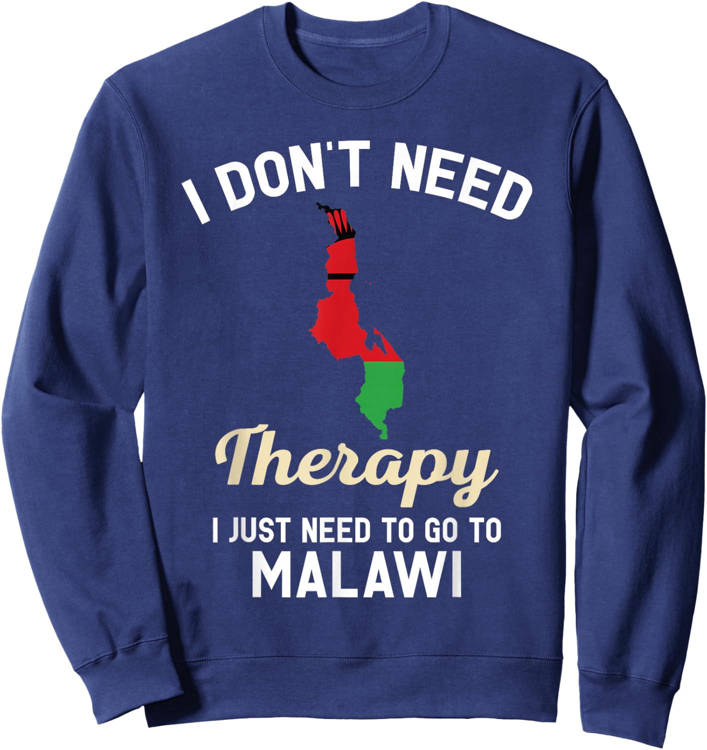 Malawian Malawi Map Gift People from Malawi Sweatshirt - Sweatshirt | Navy