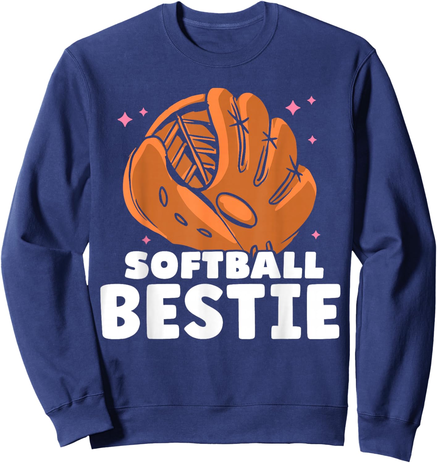 Softball Bestie Cute Match Softballer Player Softball Sweatshirt - Sweatshirt | Navy