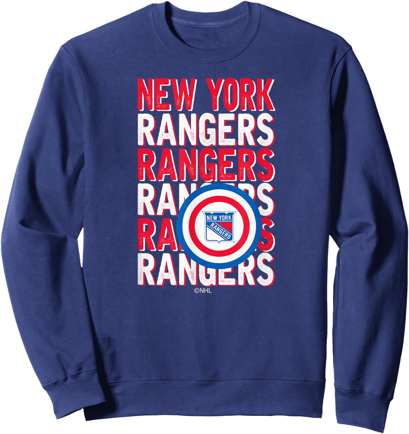 New York Rangers Repeat Black Officially Licensed Sweatshirt - Sweatshirt | Navy