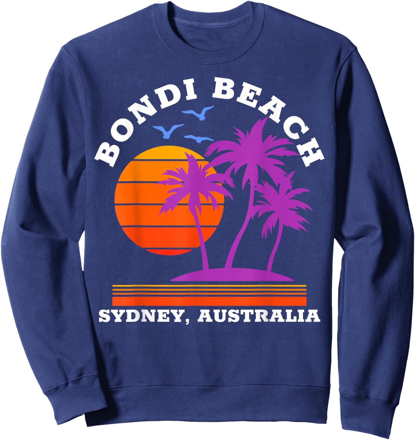 Bondi Beach Australia Retro Sweatshirt - Sweatshirt | Navy