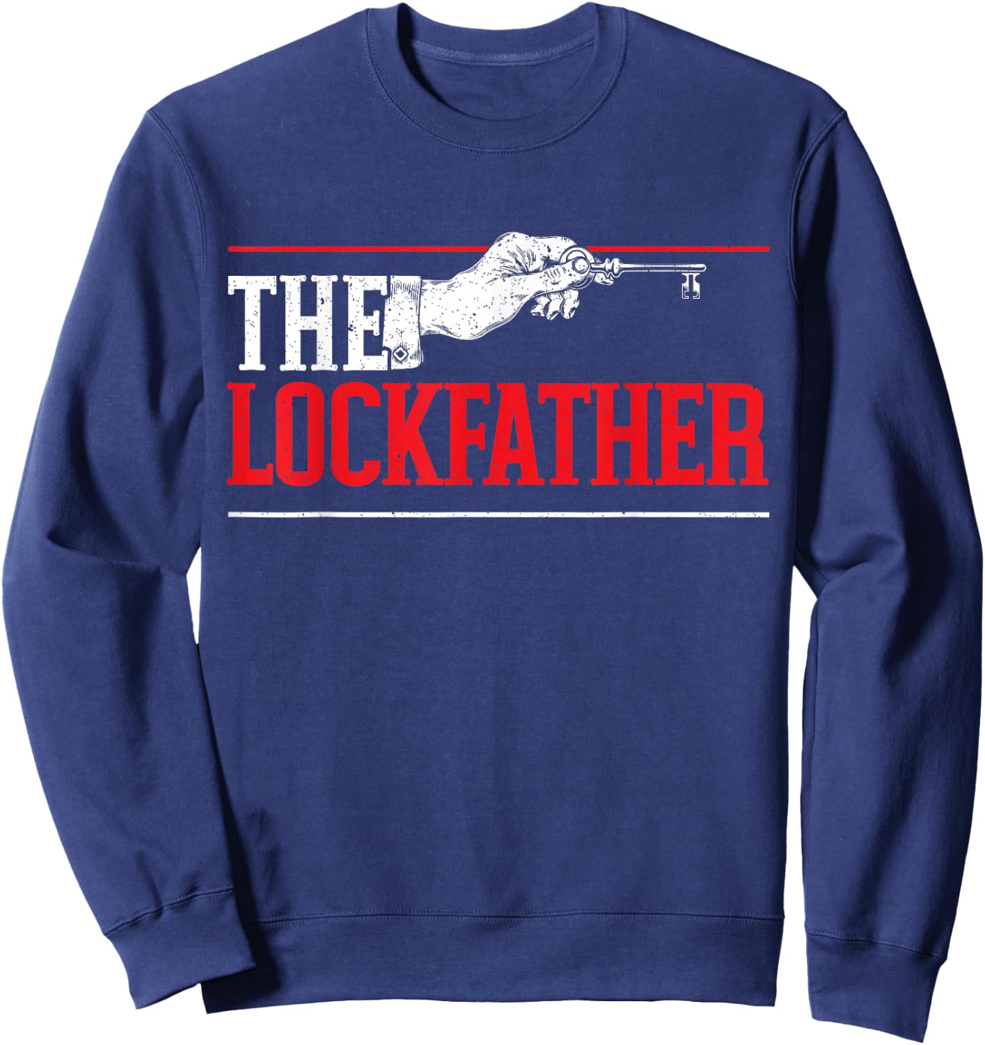 The Lockfather Locksmithing Lock Picking Keyhole Locksmith Sweatshirt - Sweatshirt | Navy