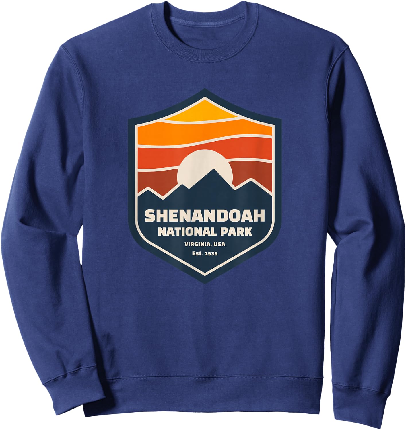 Family Vacation Gift - Retro Shenandoah National Park Sweatshirt - Sweatshirt | Navy