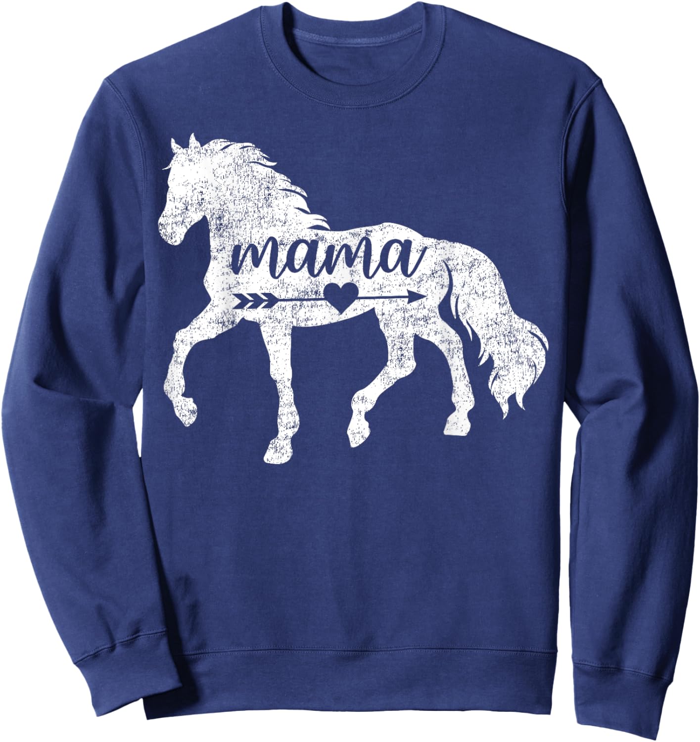 Horse Mama Shirt - Funny Horse Lover Mom Mother's Day Sweatshirt - Sweatshirt | Navy