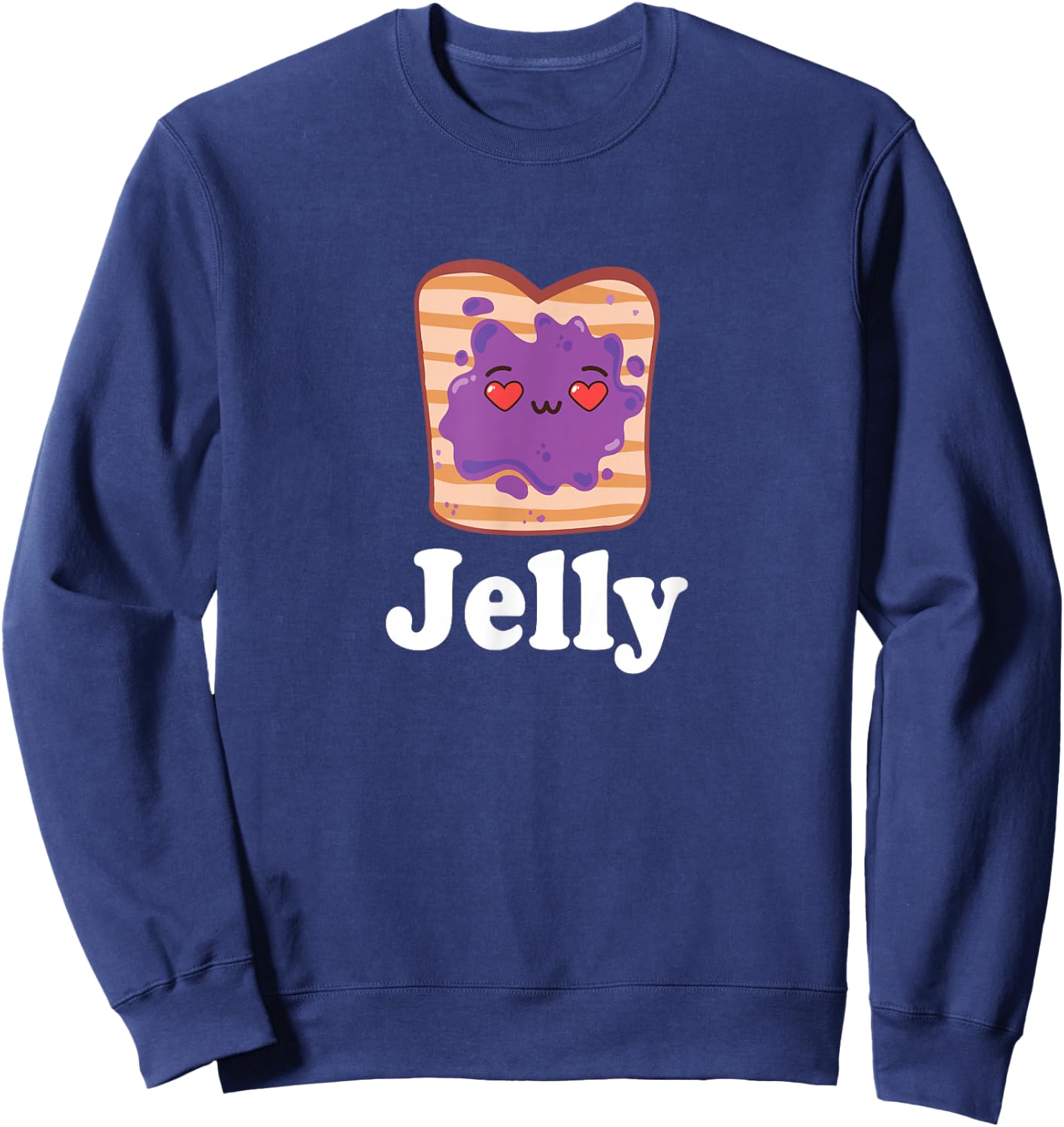 Jelly & Peanut Butter Valentine Him & Her Matching Couple Sweatshirt - Sweatshirt | Navy