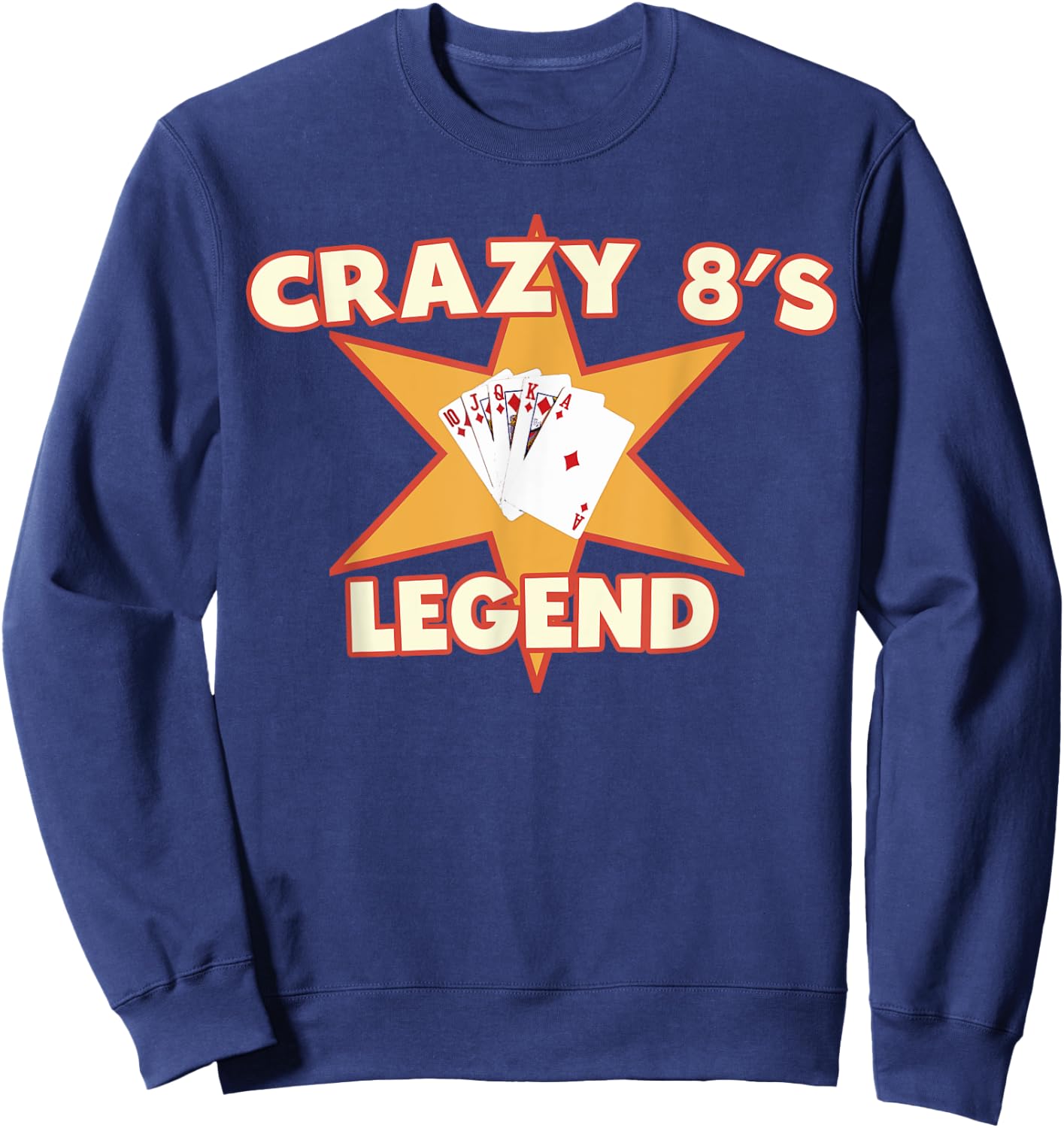 Crazy 8's Legend Card Game Sweatshirt - Sweatshirt | Navy
