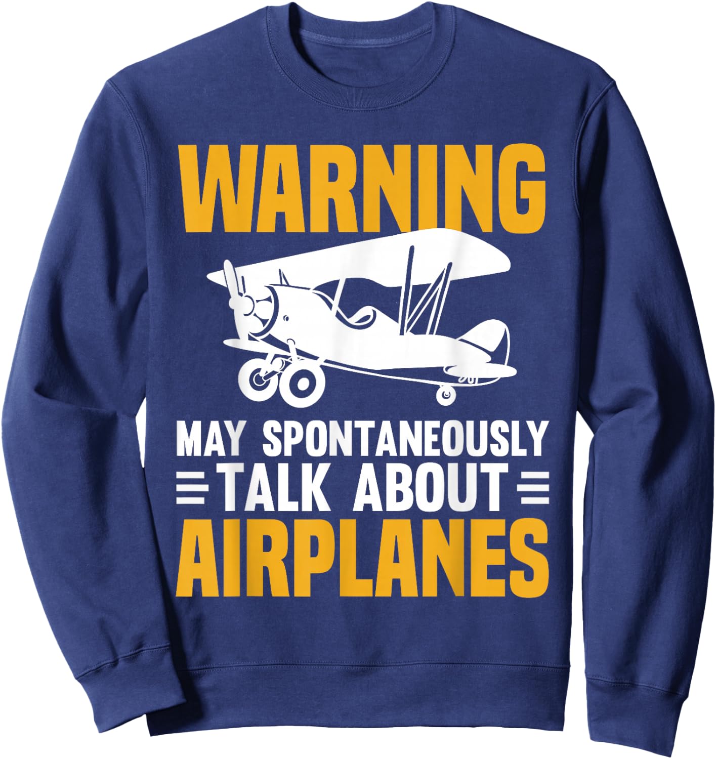 Funny Airplane Novelty Women Plane Aviation Pilot Sweatshirt - Sweatshirt | Navy