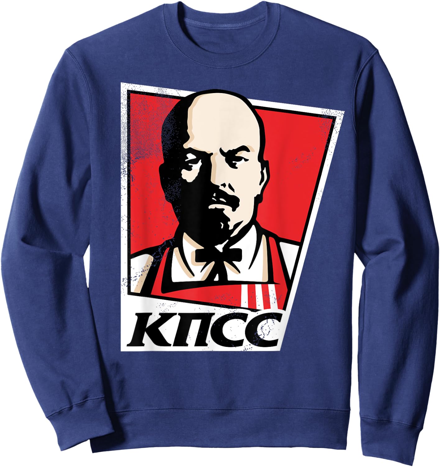 Colonel Lenin KPSS KFC Vladimir Lenin Colonel Sanders mashup Sweatshirt - Sweatshirt | Navy