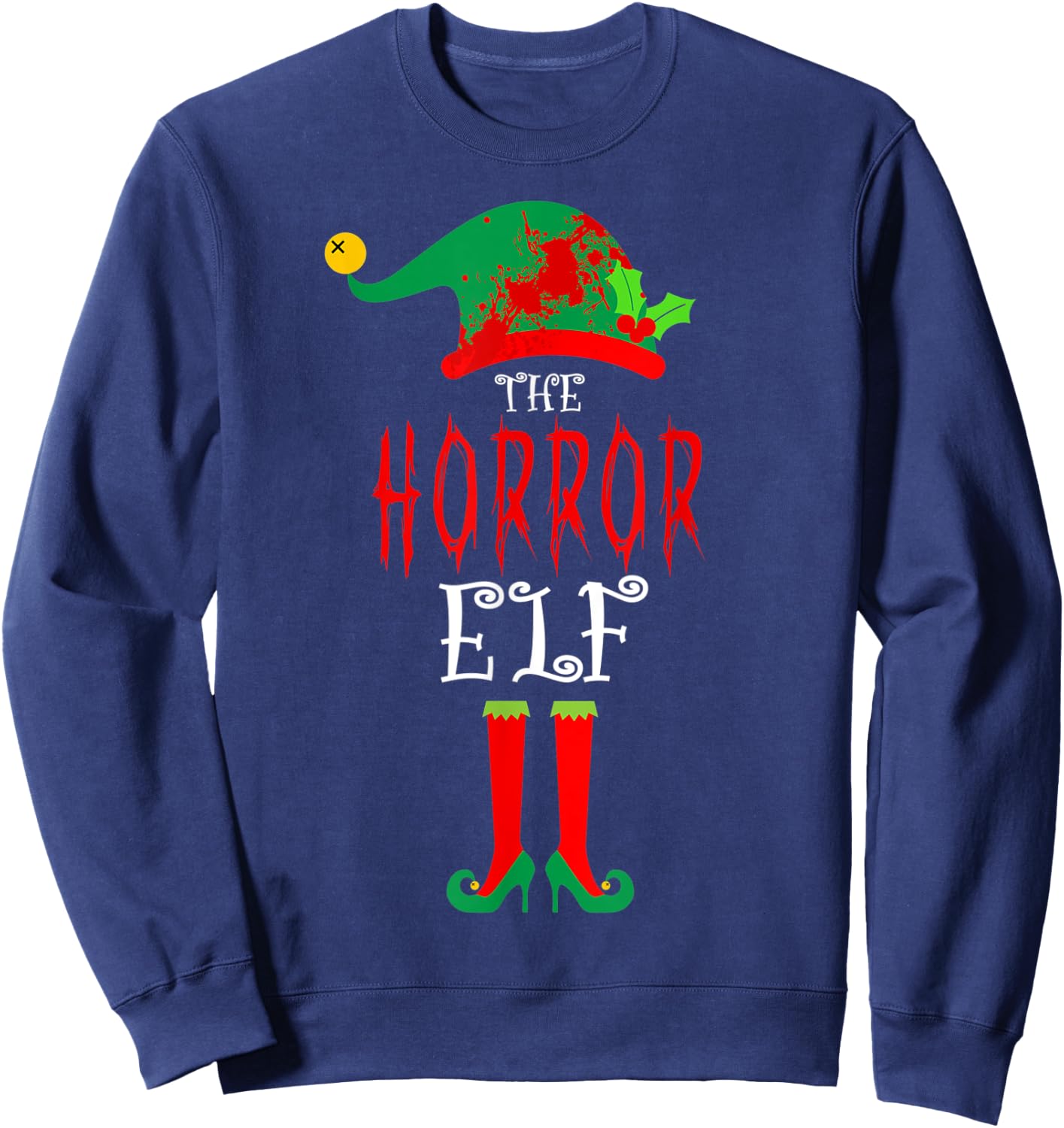 Christmas The Horror Elf Sweatshirt - Sweatshirt | Navy