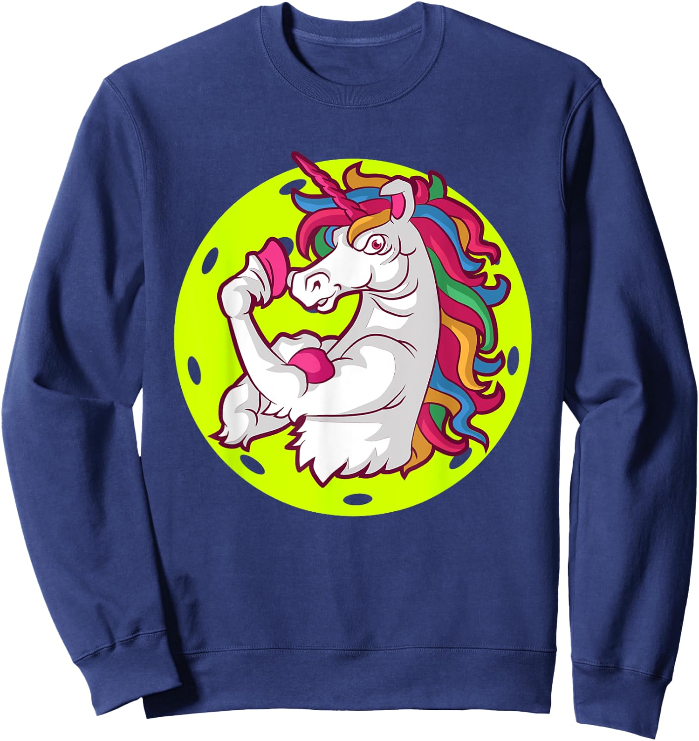 Unicorn Pickleball Doubles Partner Team Sweatshirt - Sweatshirt | Navy
