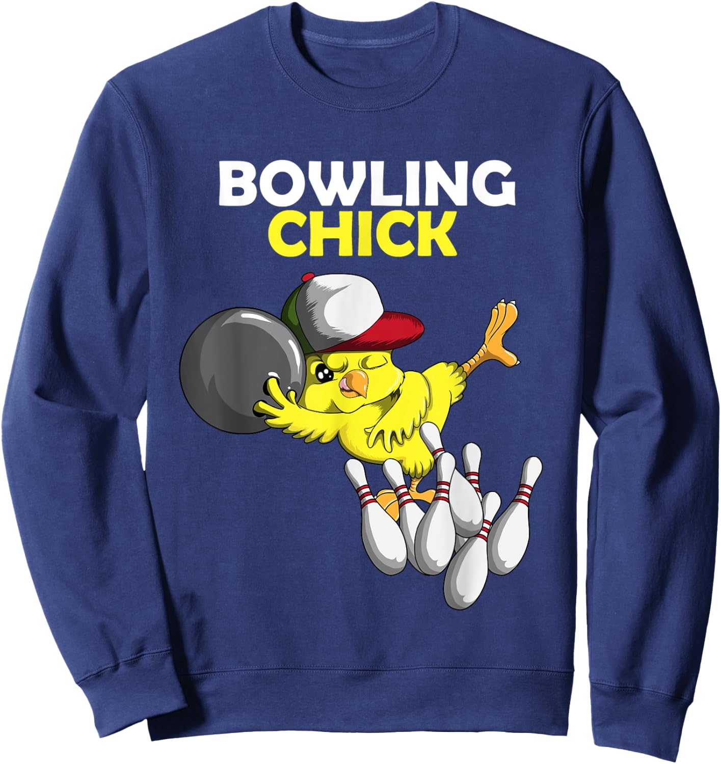 Bowling Chick Chicken Chicken Chicks Chicken Bowlt Sport Sweatshirt - Sweatshirt | Navy
