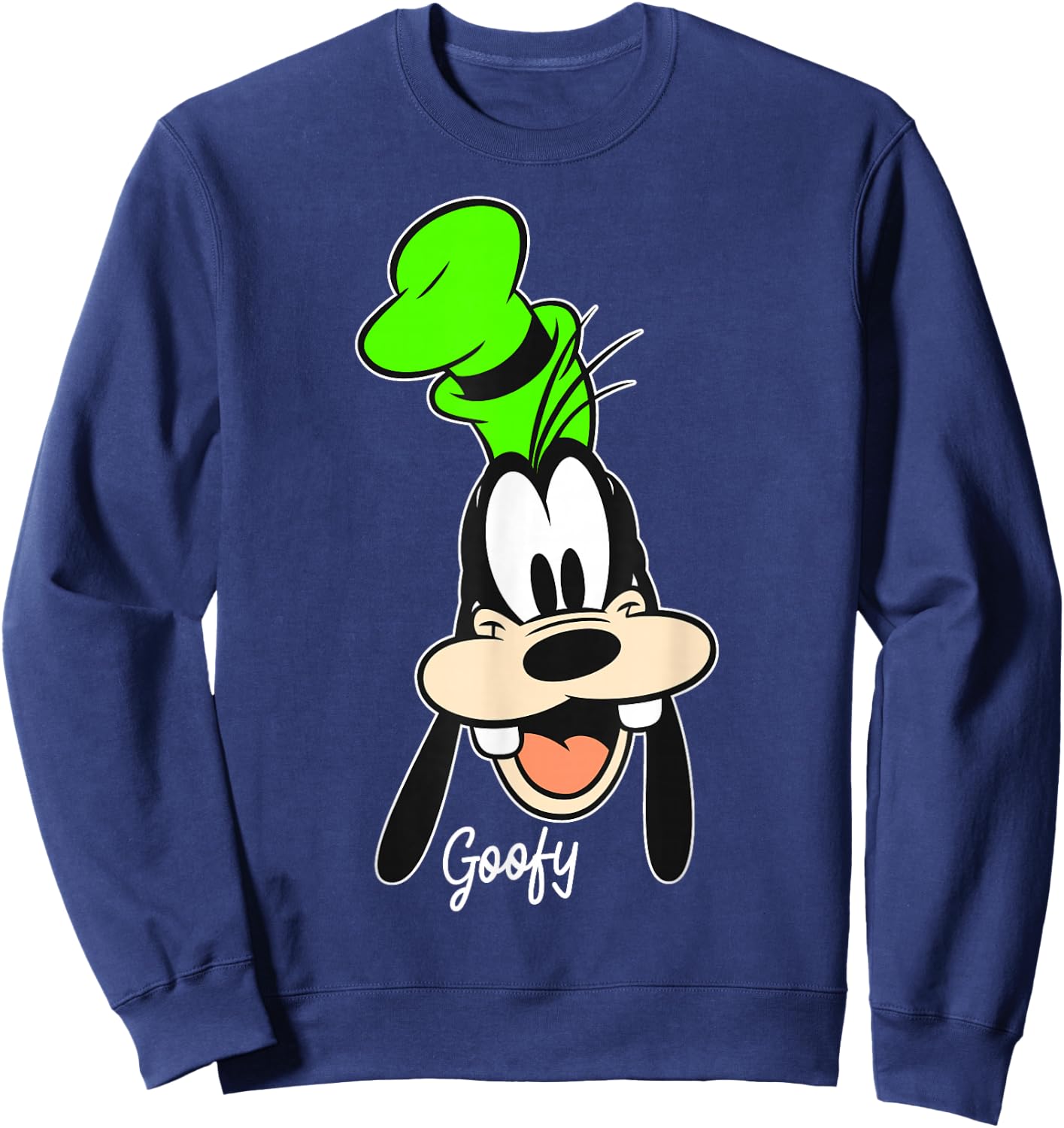 Disney Mickey and Friends Goofy Big Face Vintage Portrait Sweatshirt - Sweatshirt | Navy