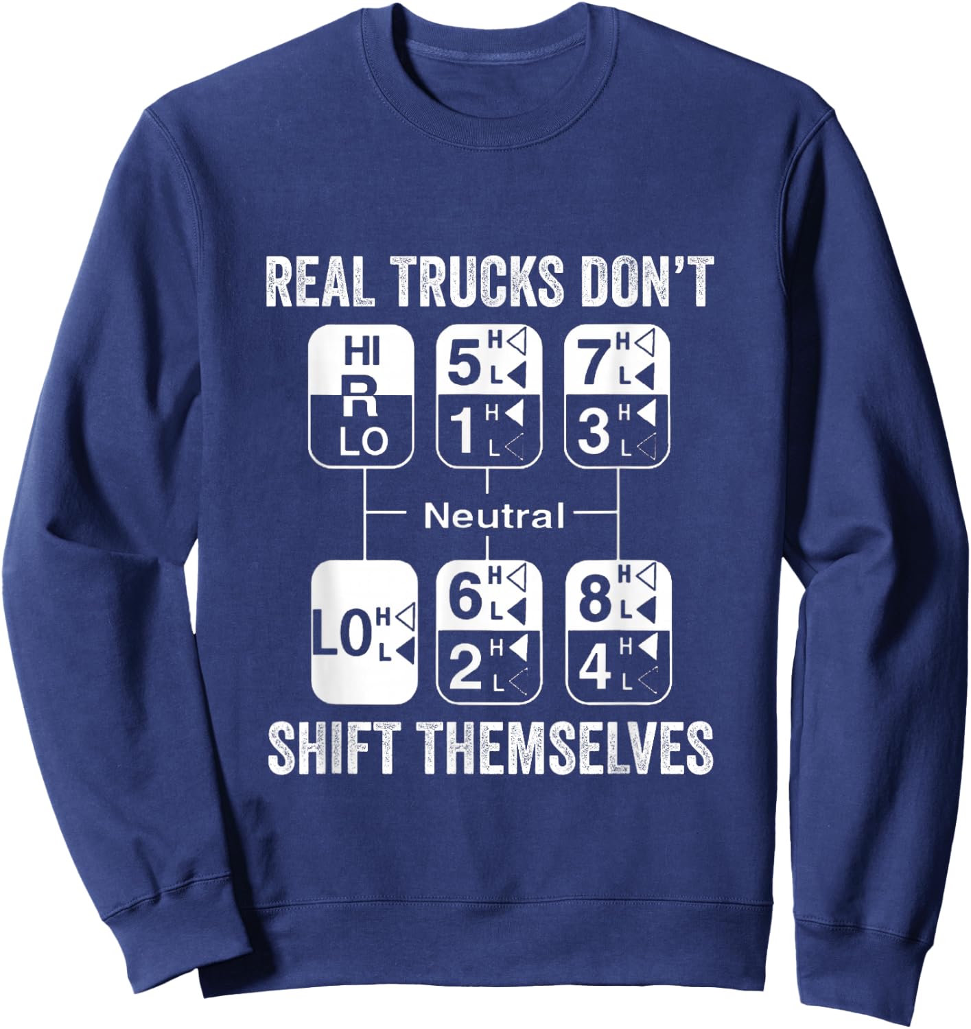 Trucker Semi Truck Driver Sweatshirt - Sweatshirt | Navy