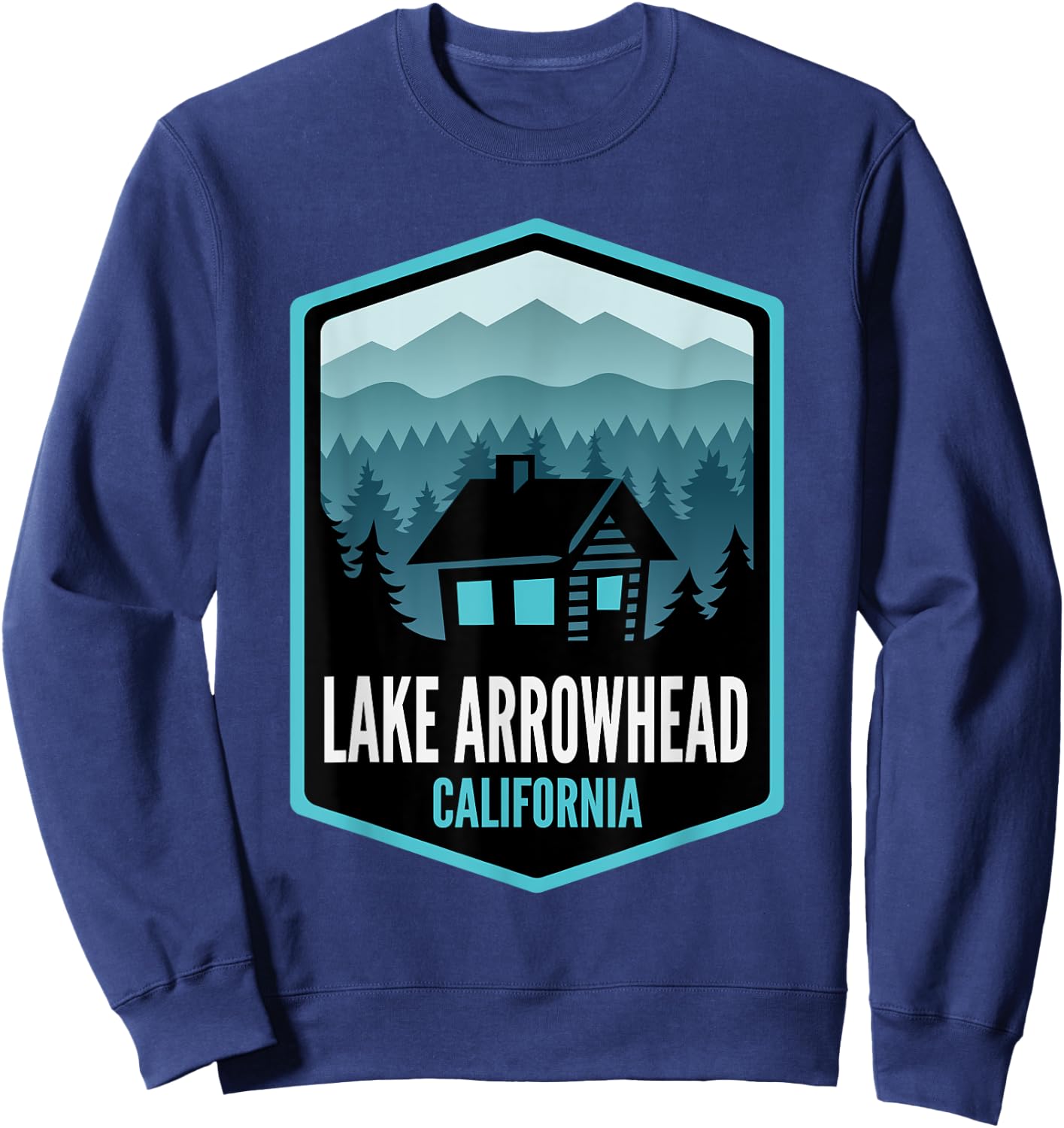 Lake Arrowhead California Mountain Town Cabin Sweatshirt - Sweatshirt | Navy